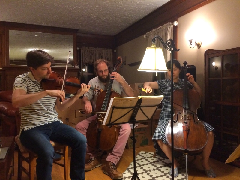 An evening of chamber music reading with Robin and Ahrim in Rochester, NY