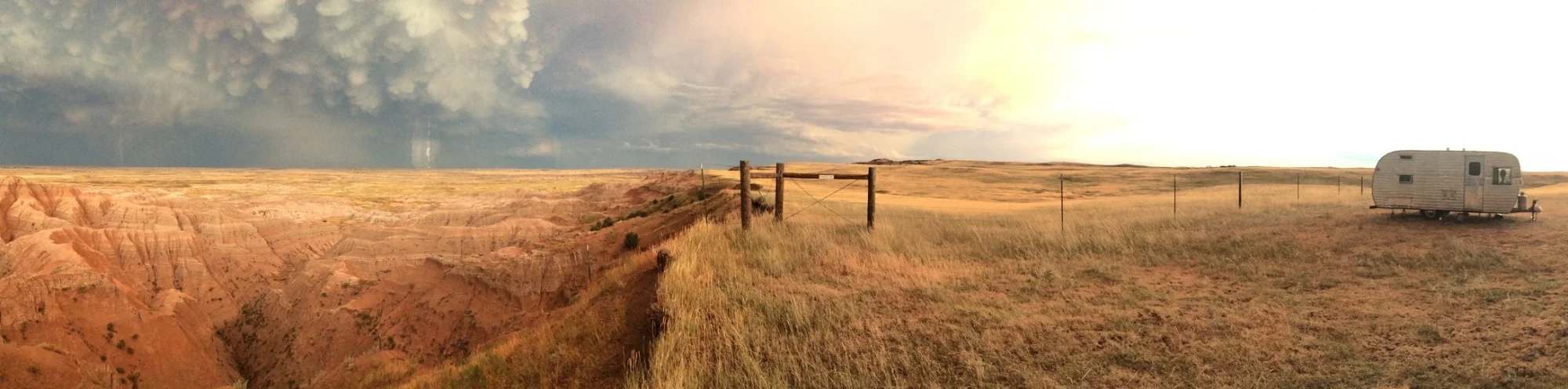 Our camping spot in the Badlands, South Dakota