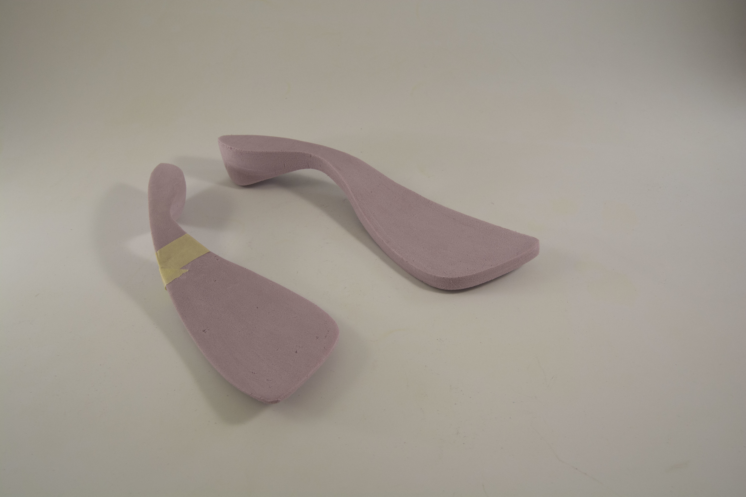 "Frankenstein model" and final pink foam model unrefined