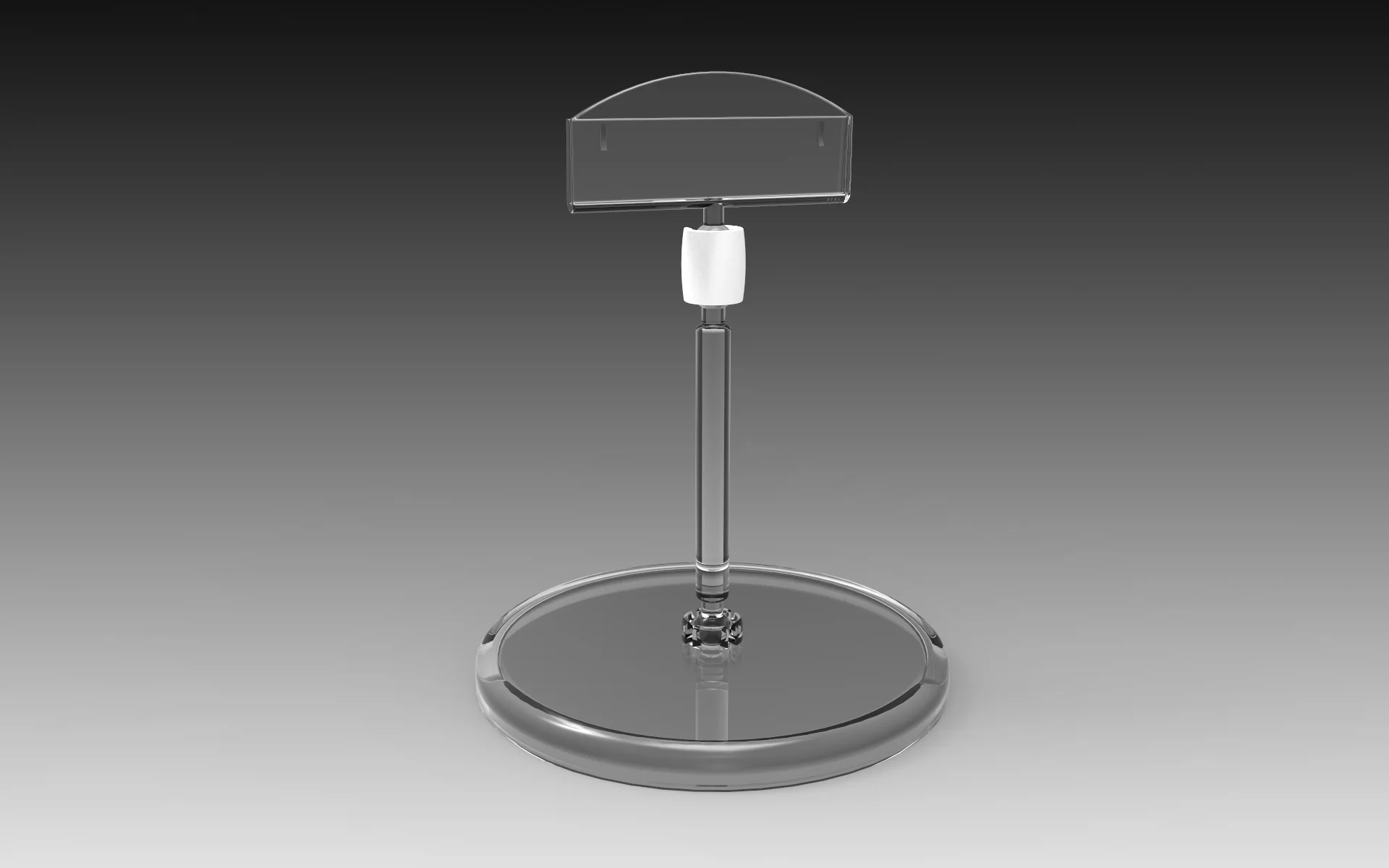 Large round base with large sign holder and 5cm stem