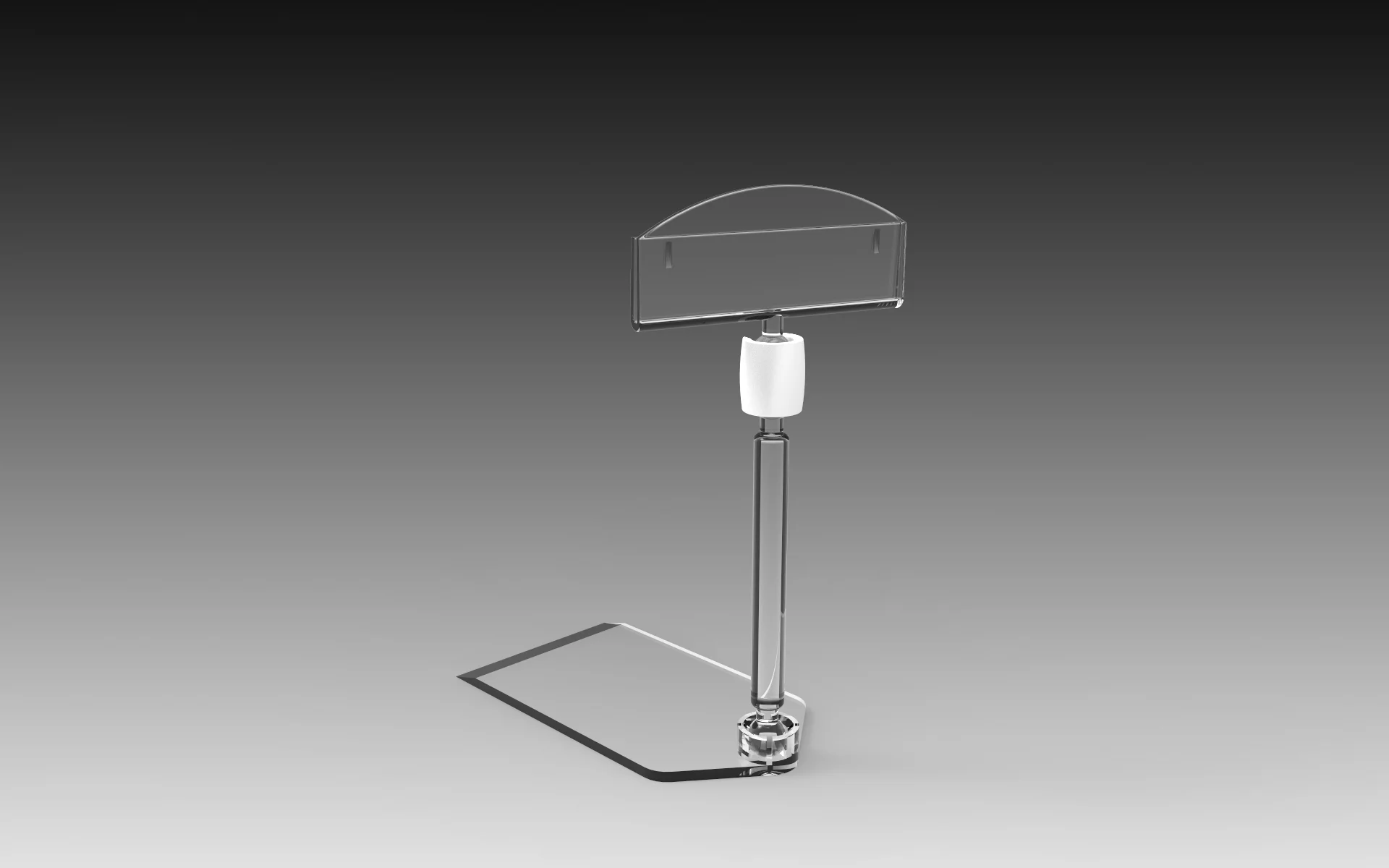 Flat base with large sign holder and 5cm stem