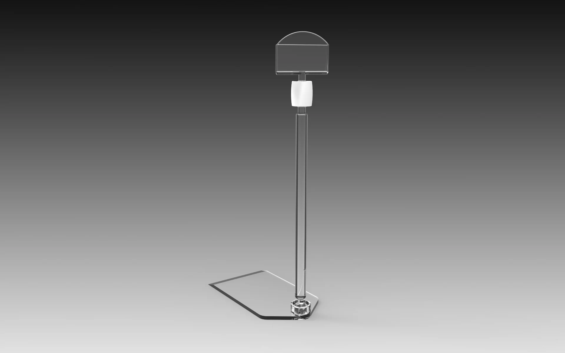 Flat base with small sign holder and 10cm stem