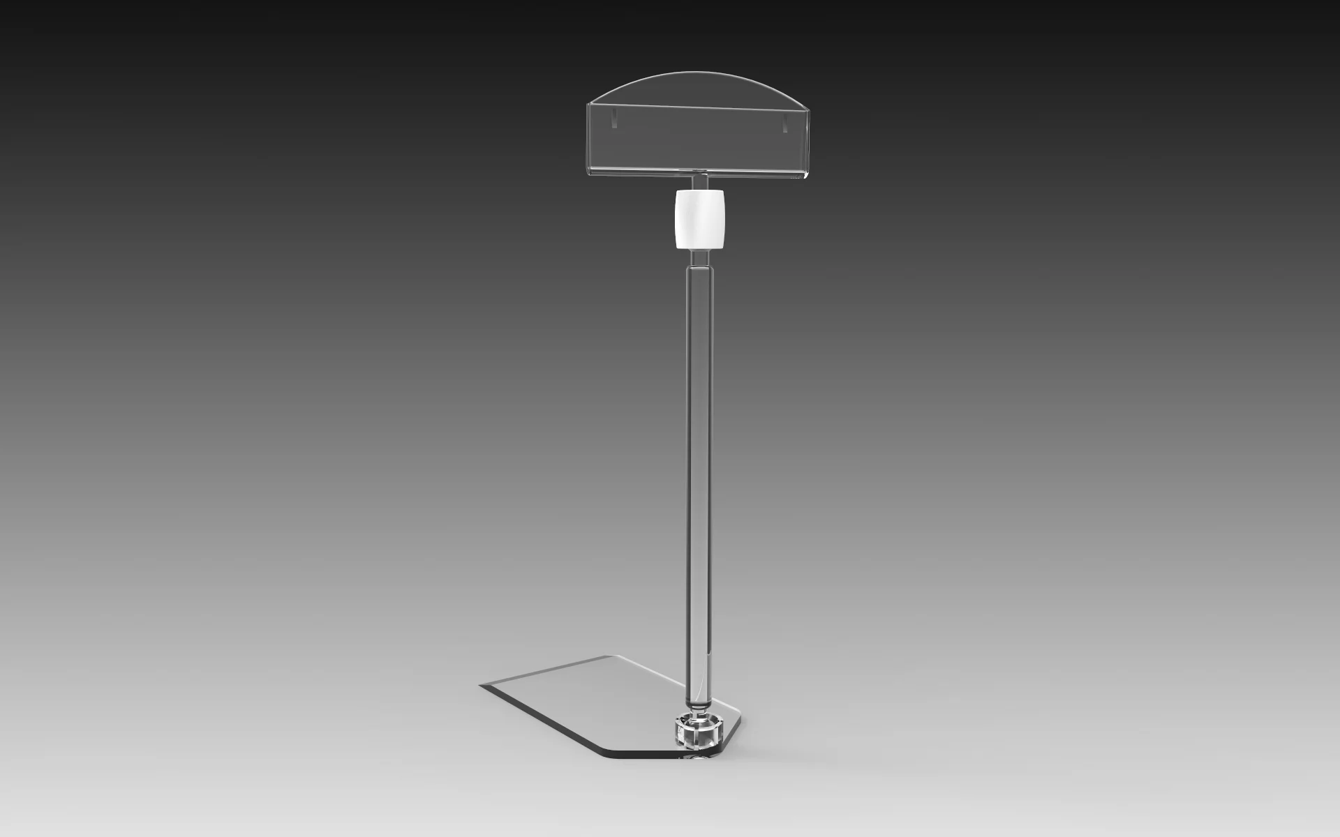 Flat base with large sign holder and 10cm stem