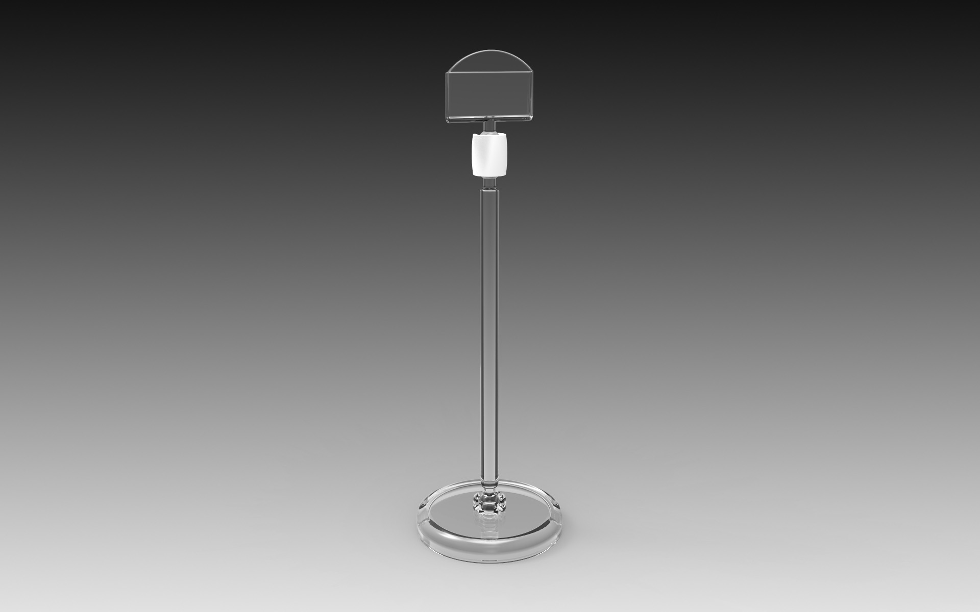 Small round base with small sign solder and 10cm stem