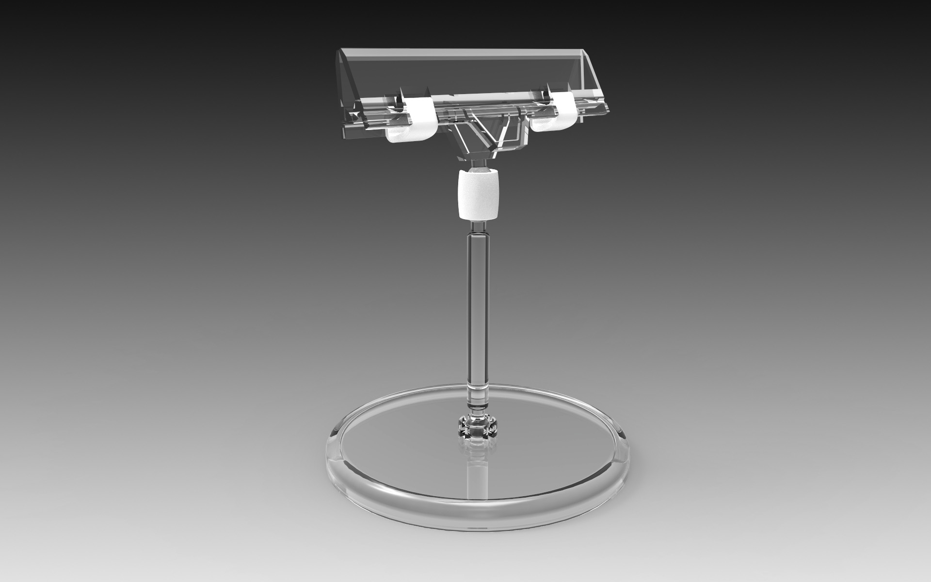 Large round base with long gripper and 5cm stem