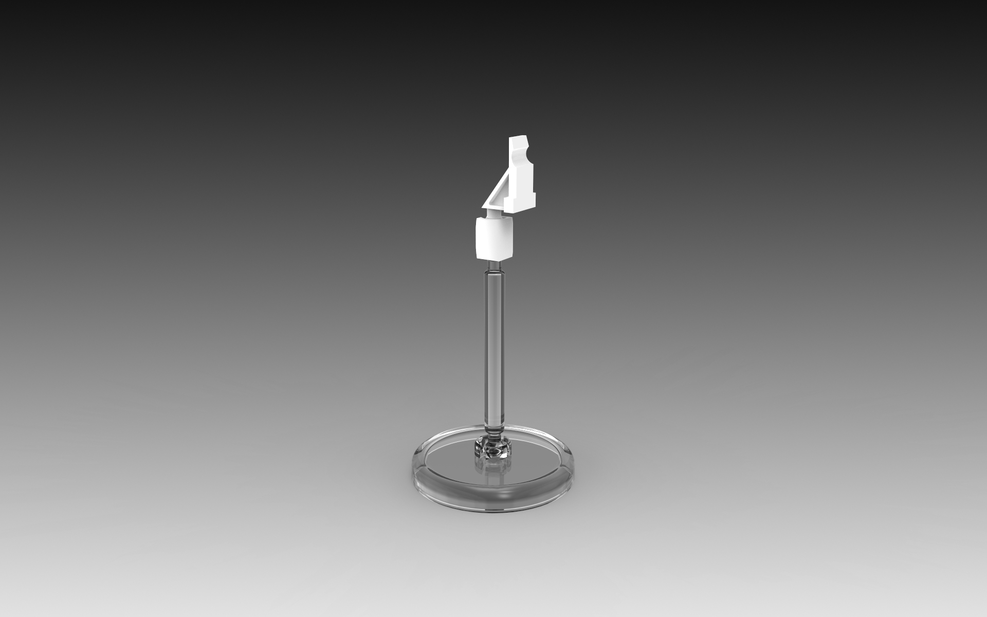 Click Adaptor with 5cm stem on Small Round Base