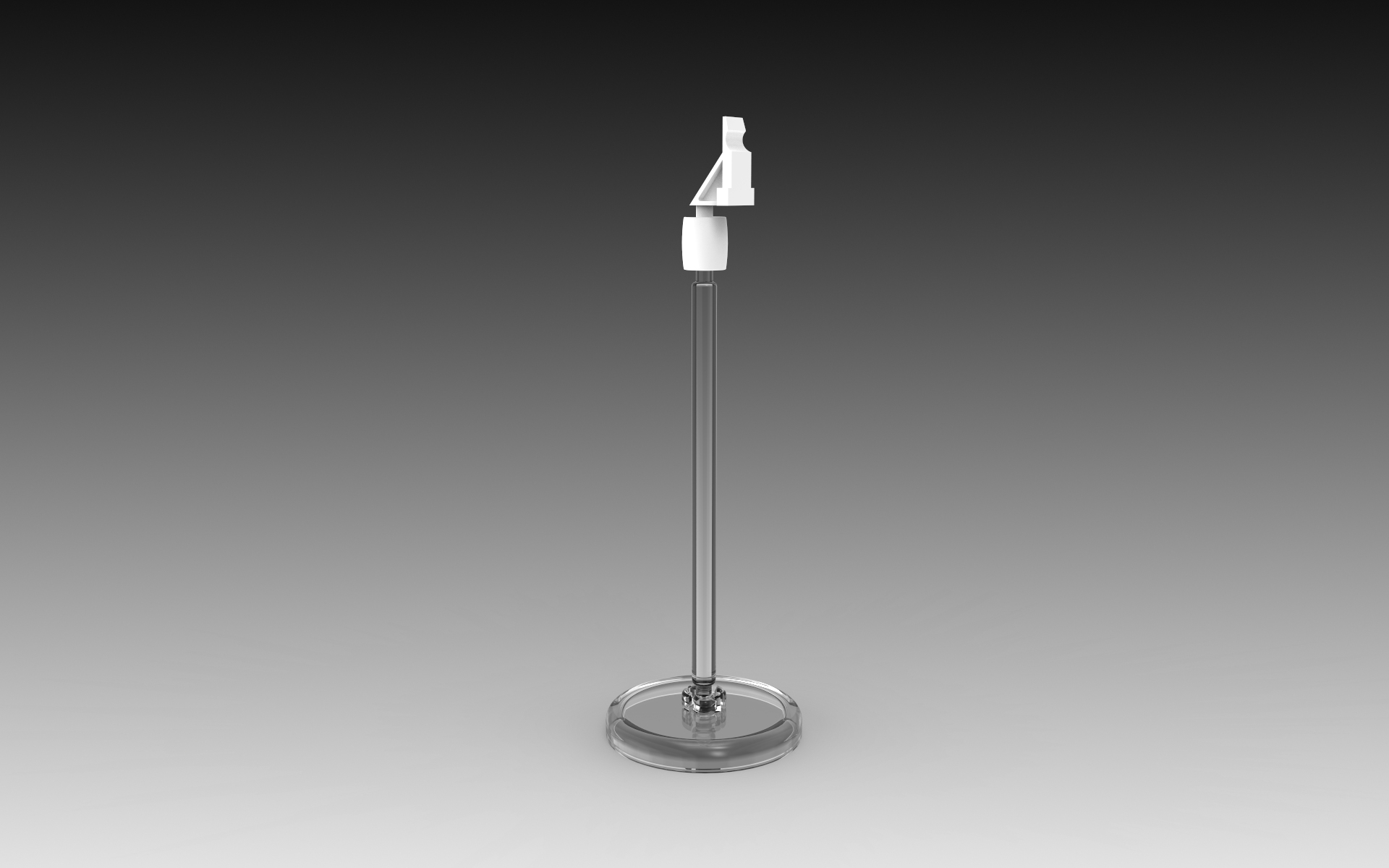 Click Adaptor with 10cm stem on Small Round Base
