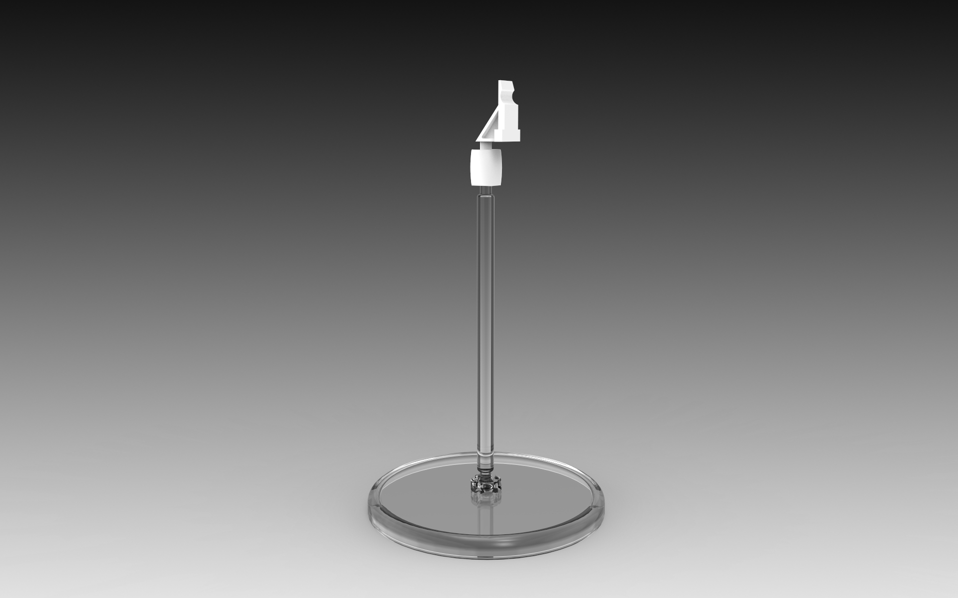 Click Adaptor with 10cm stem on Large Round Base