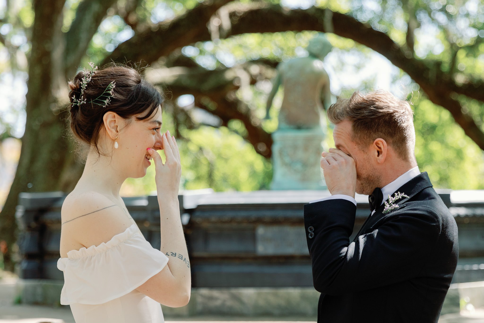 Non Traditional and Teary Eyed Elopement in City Park | New Orleans, Louisiana