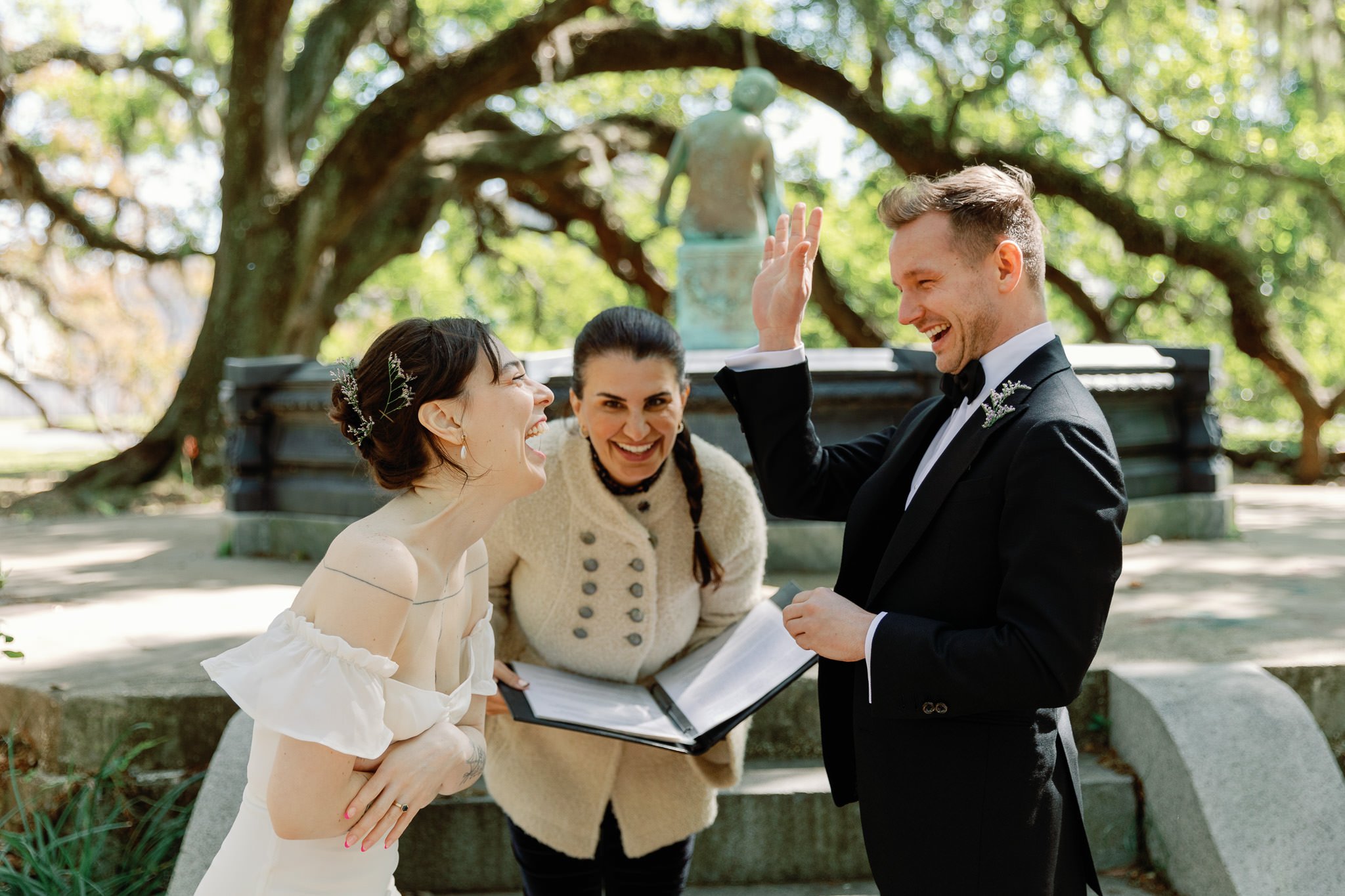 Non Traditional and Teary Eyed Elopement in City Park | New Orleans, Louisiana