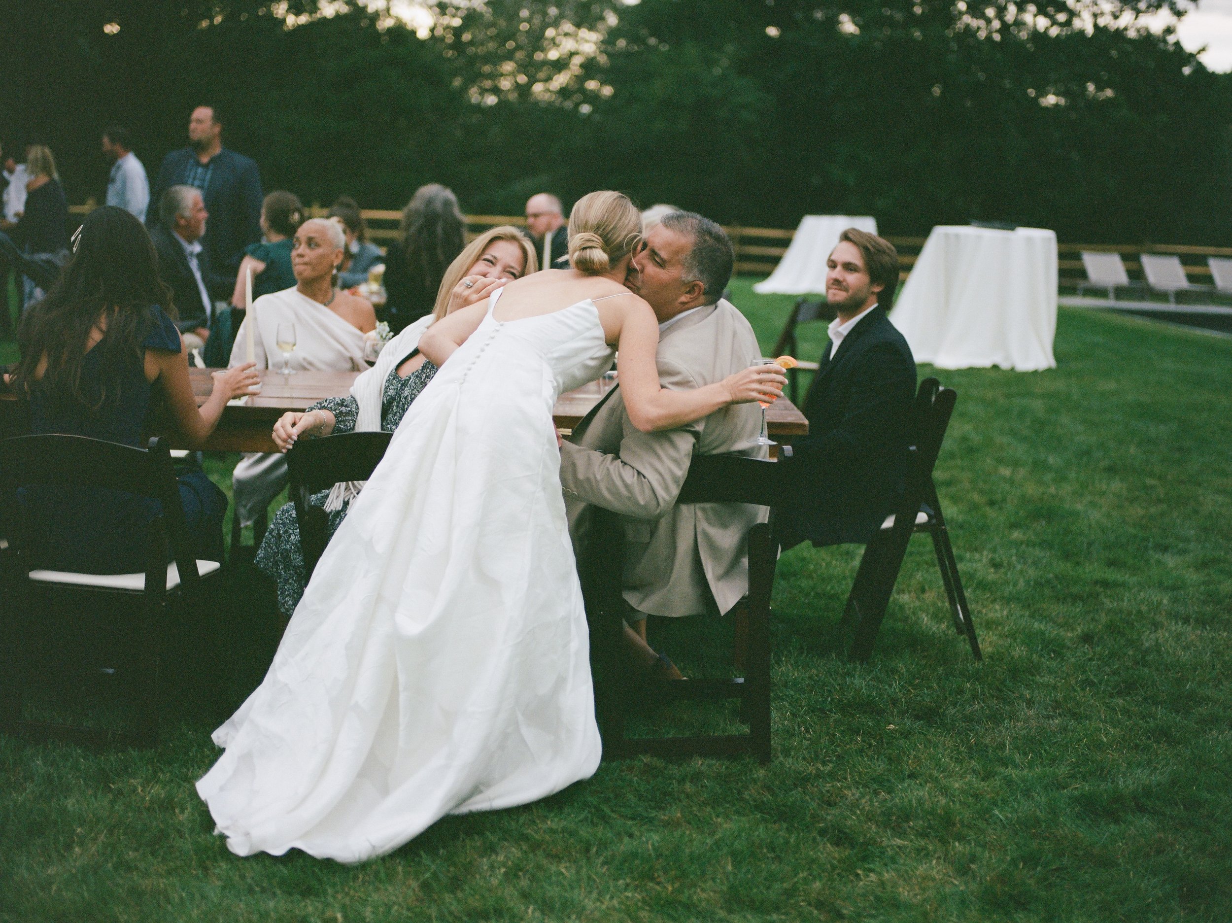 A Classic, Backyard Wedding on Martha's Vineyard Private Estate with Vintage Bronco | 35mm and Medium Format Film Wedding Photography