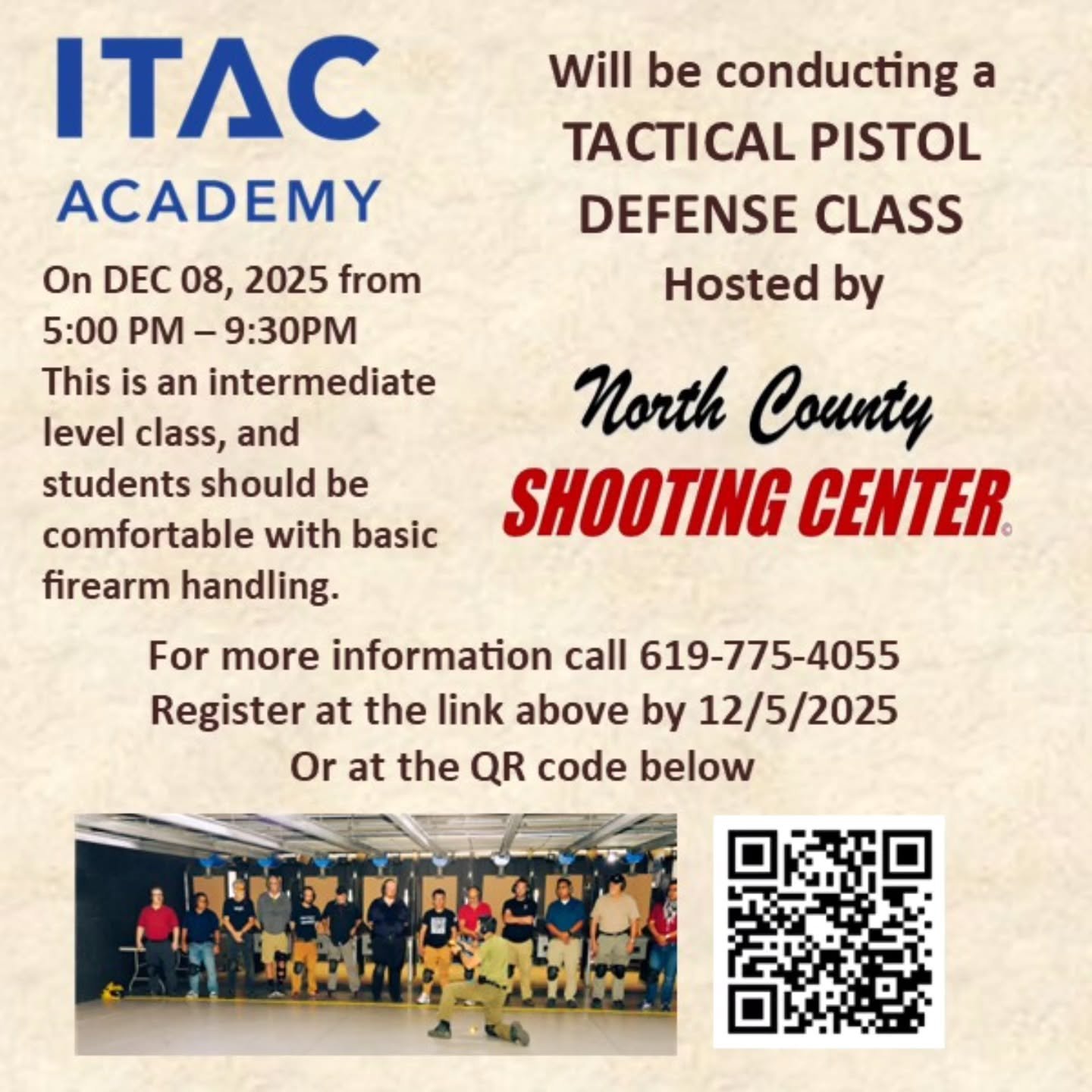 🔥 SPOTS ARE FILLING UP! Join us and the ITAC Academy for this great course here at NCSC on Dec 8th at 5pm! 

Full details and to register:
👉 https://tinyurl.com/4yhzbkab
☎️ 619.775.4055

#Course #Class #Training #Practice #Sports #Education #Safety
