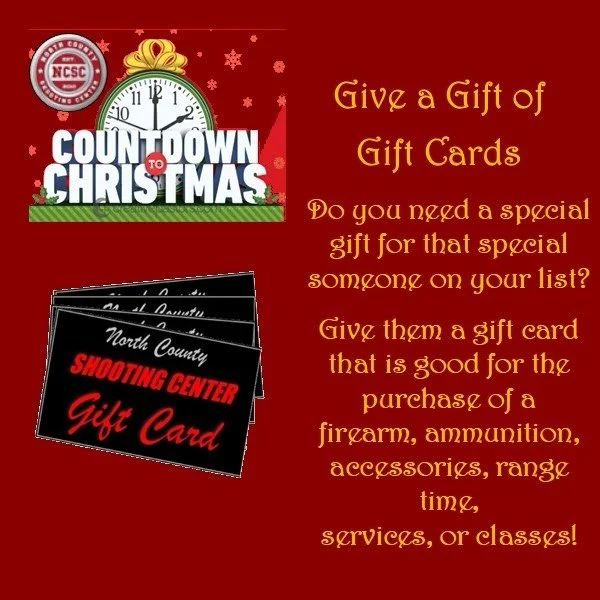 🕜🎄 &lsquo;Countdown to Christmas&rsquo; is here at NCSC! 🎁

🔗 https://tinyurl.com/5xp7rv69
☎️ 760.798.7300

**All products are CA compliant and limited to supply on hand; no rain checks. 

#GiftCard #GiftCards #Holidays #Christmas #Event