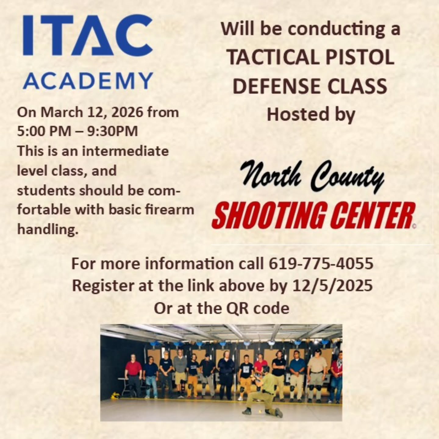 💪 Next ITAC ACADEMY class March 12th at 5pm!

➡️ Register here: https://tinyurl.com/yc66ksez

@itac_academy #ITACAcademy #ITACDefense #ITAC #Class #Training