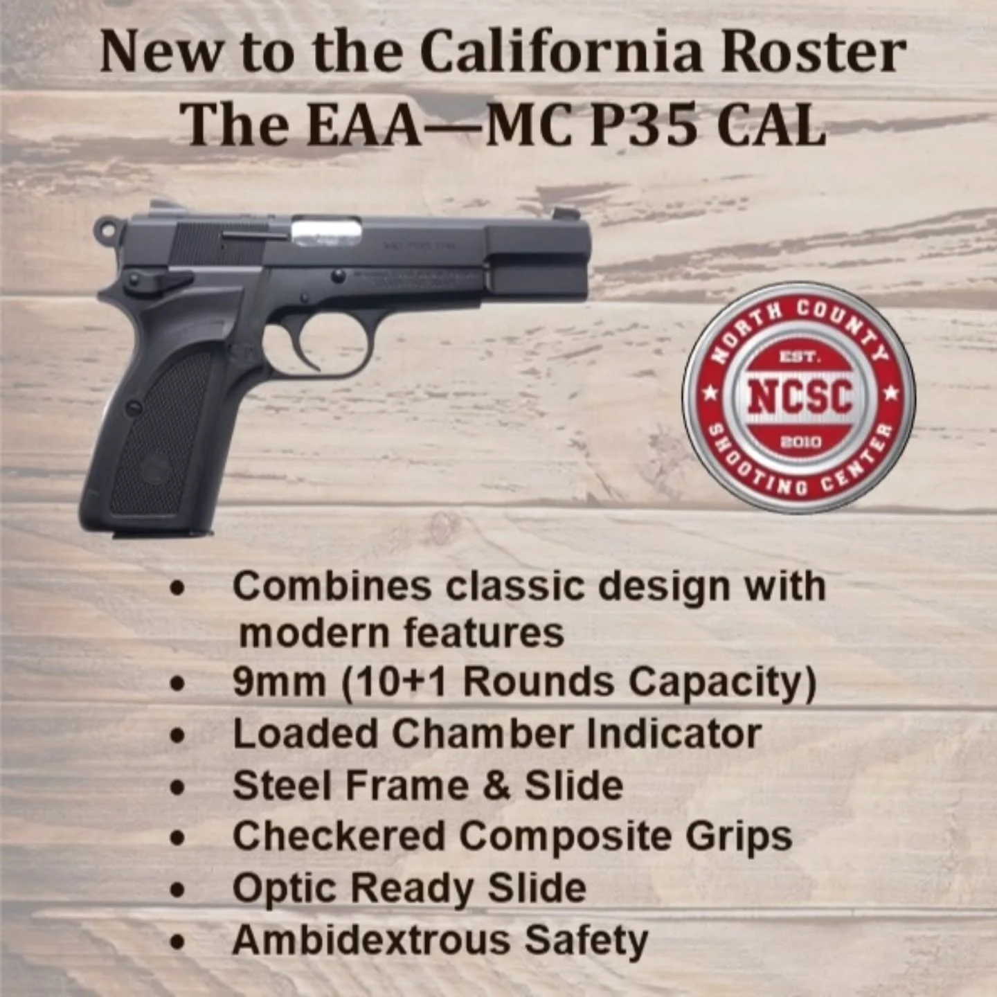 🔥 The EAA Girsan High Power MC P35 is an awesome 9mm!

☎️ 760.798.7300

@eaacorp #EAA #Girsan #MCP35 #HighPower