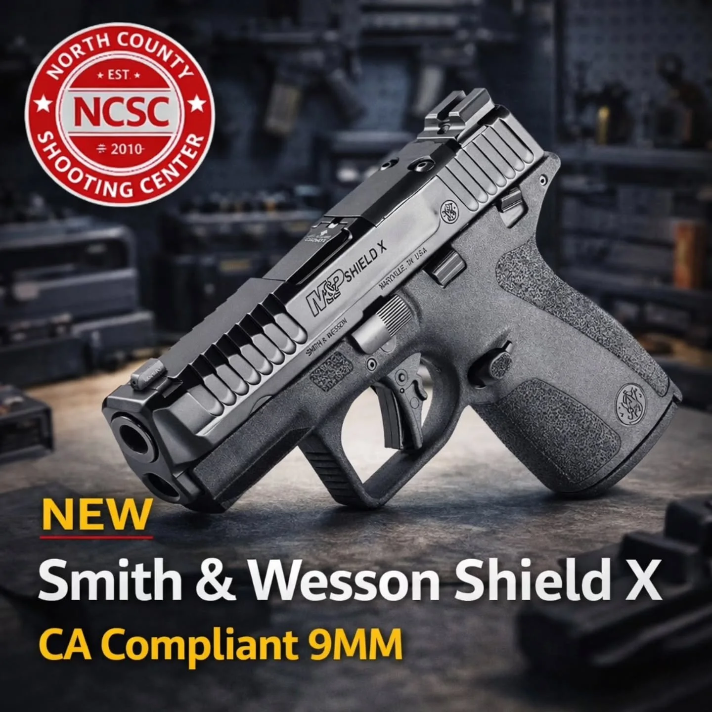 📣 JUST ARRIVED!

💥 New M&amp;P SHIELD X
☎️ 760.798.7300

@smithandwessoninc #SmithandWesson #New #Shield #ShieldX