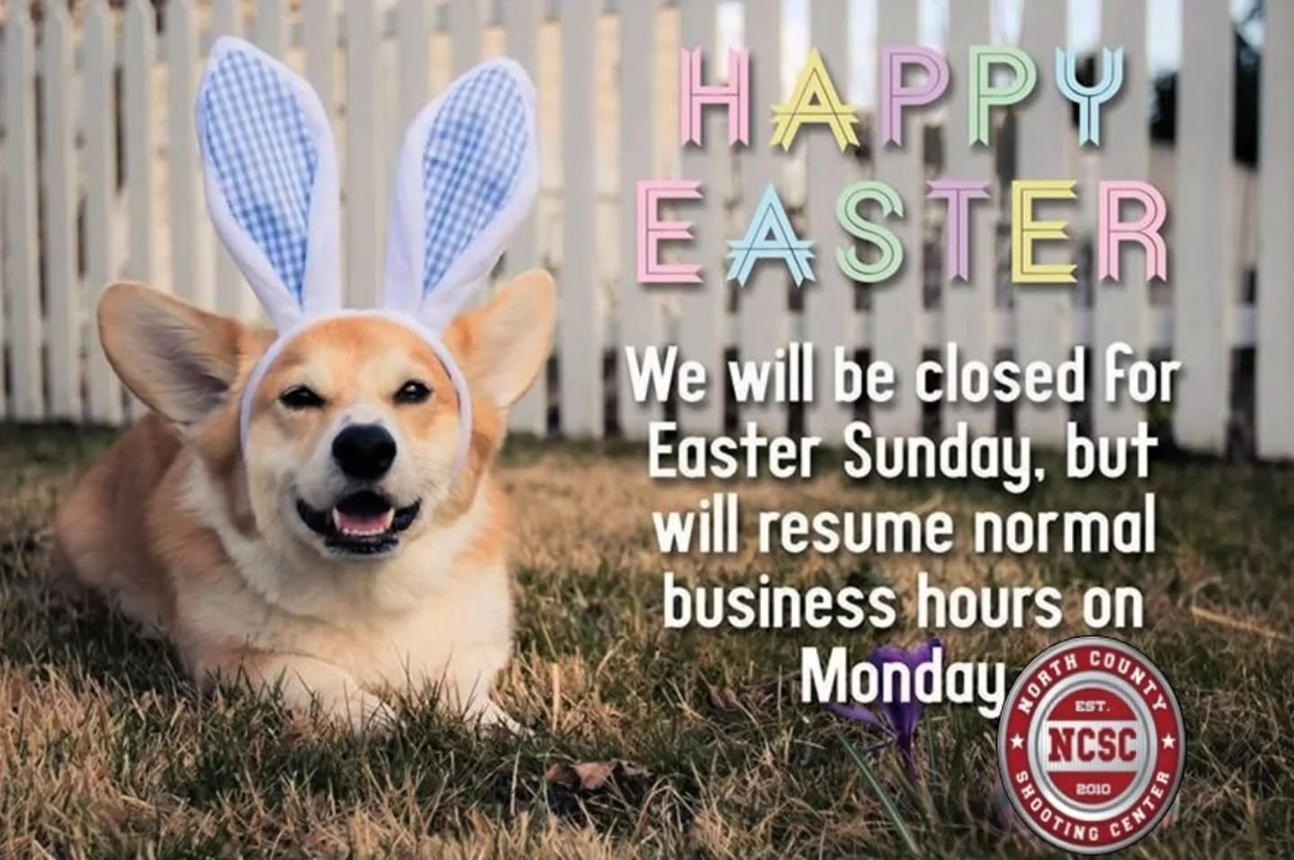 🐣 Just a reminder that the range will be closed tomorrow for Easter, but we'll reopen Monday at 10am. 

#Easter #HappyEaster #Dogs