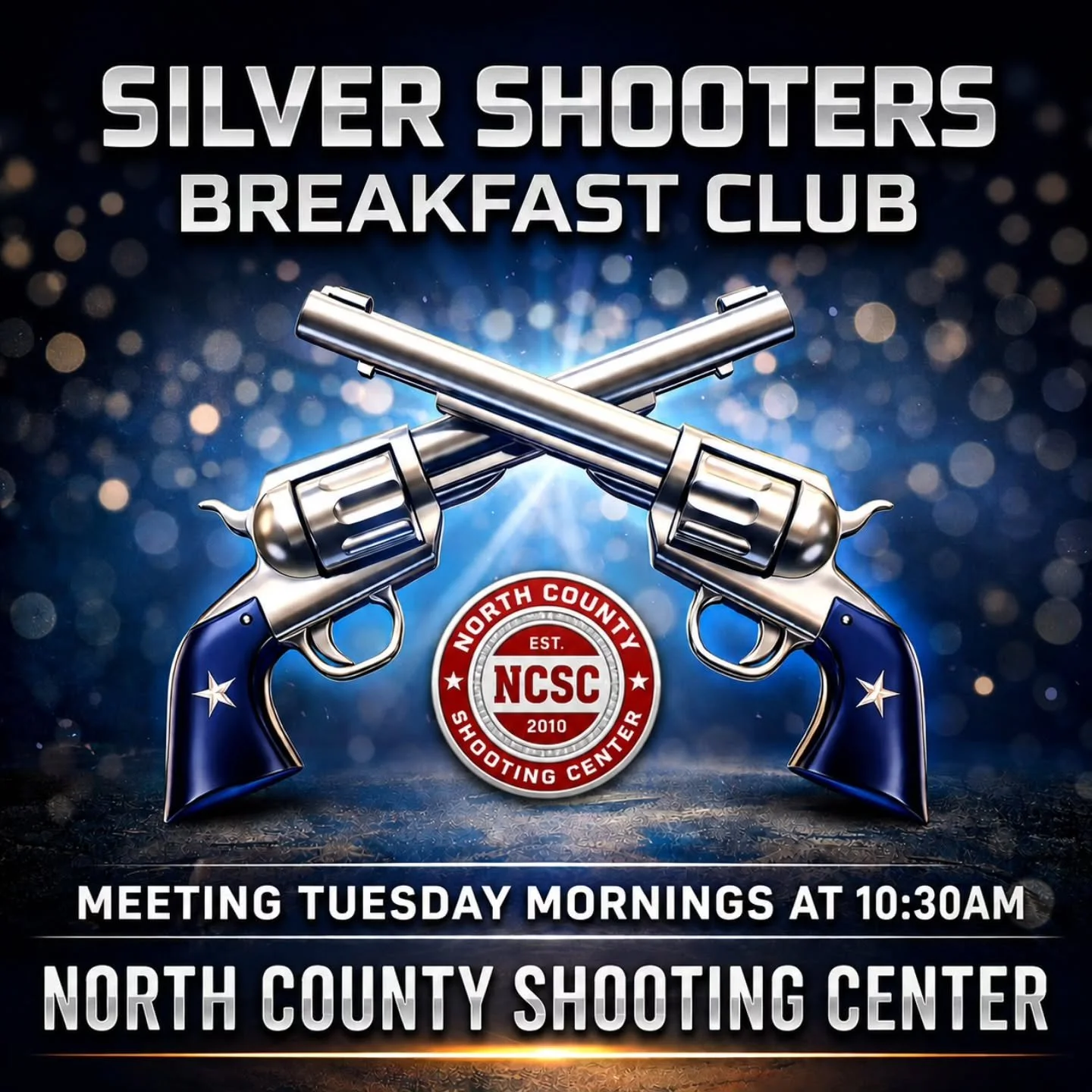 🩶 Silver Shooters Breakfast Club tomorrow morning at 10:30am! 

#Club #RangeTime #Tuesday #Sports