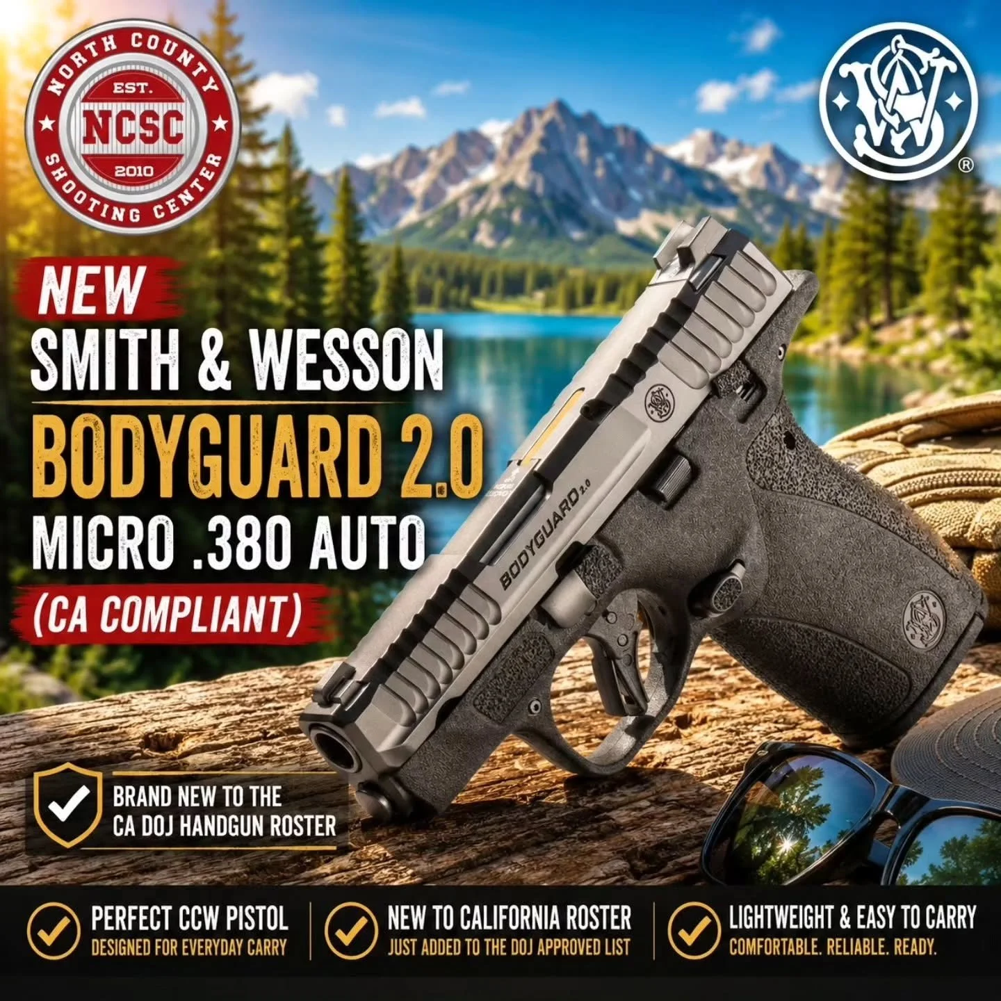 🆕 S&amp;W Bodyguard 2.0 compensated and standard models available!

☎️ 760.798.7300
👉 https://tinyurl.com/yhksjwmh

@smithandwessoninc #SmithandWesson #Bodyguard #NowAvailable