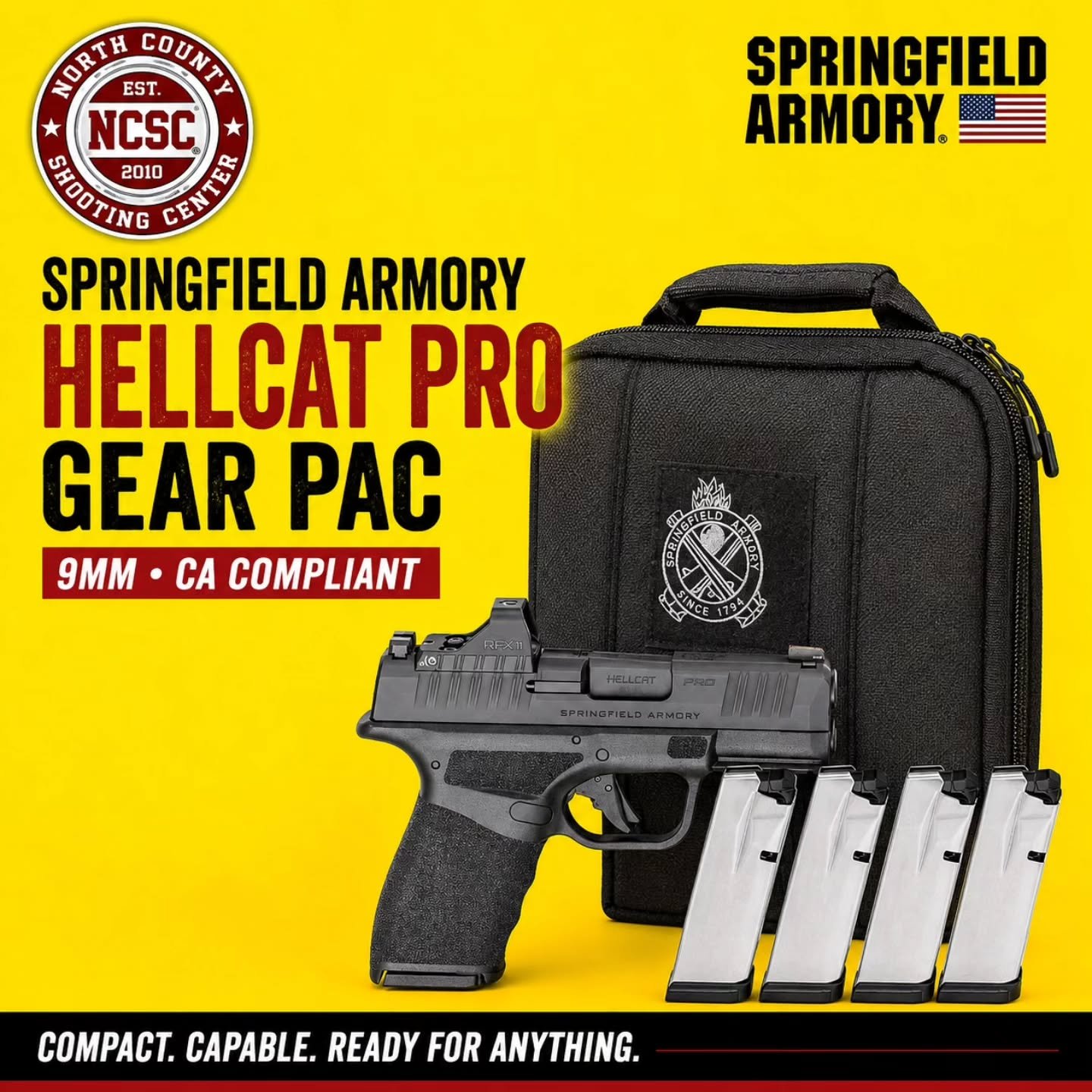 🔥 Great CCW options; Hellcat Pro standard and compensated models with Gear Pacs! 

☎️ 760.798.7300
➡️ https://tinyurl.com/yhksjwmh

@springfieldarmoryinc #SpringfieldArmory #Hellcat #Gear