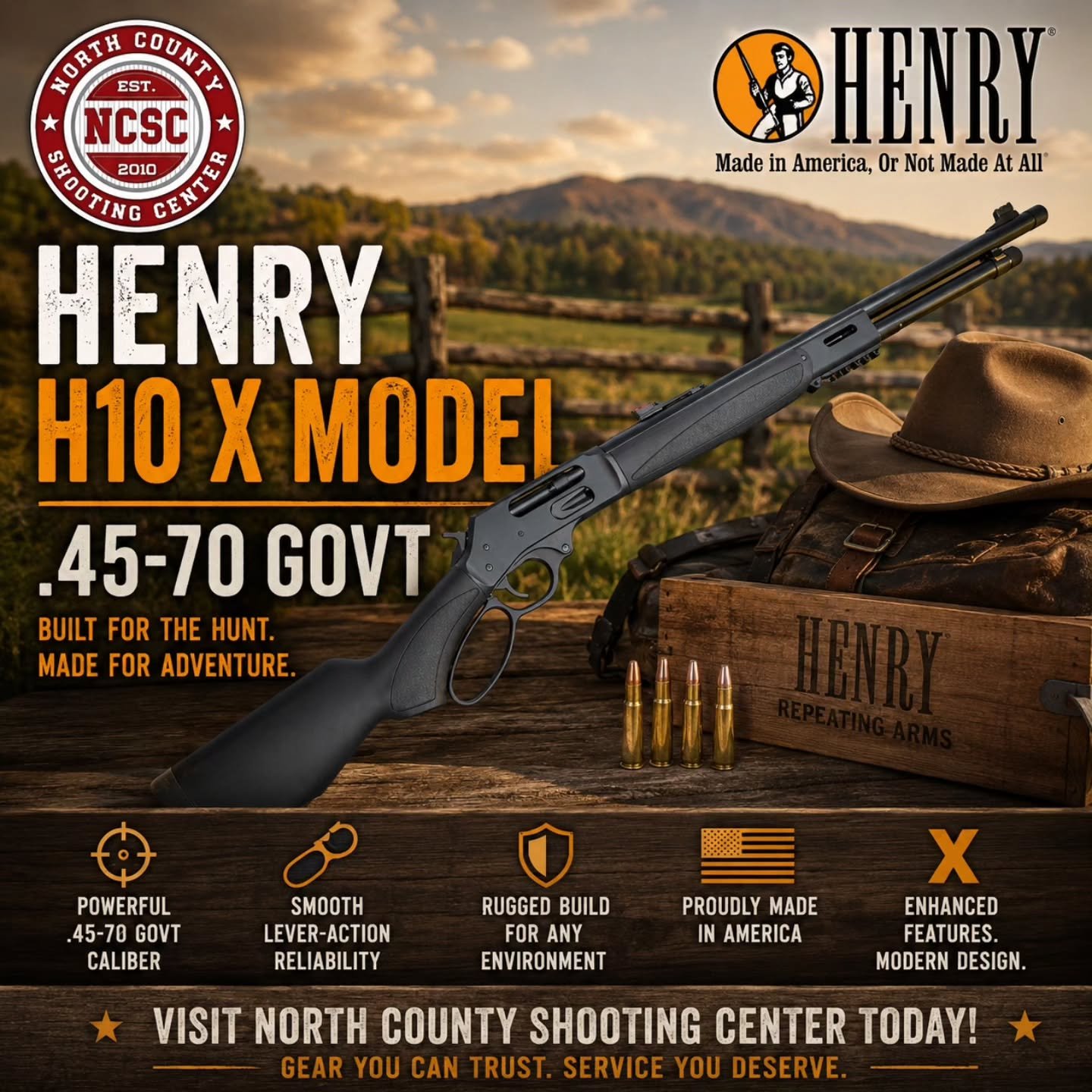 🤠 The Henry H10 X puts a modern spin on a beautiful classic. 

☎️ 760.798.7300
➡️ https://tinyurl.com/yhksjwmh

@henry_rifles #Henry