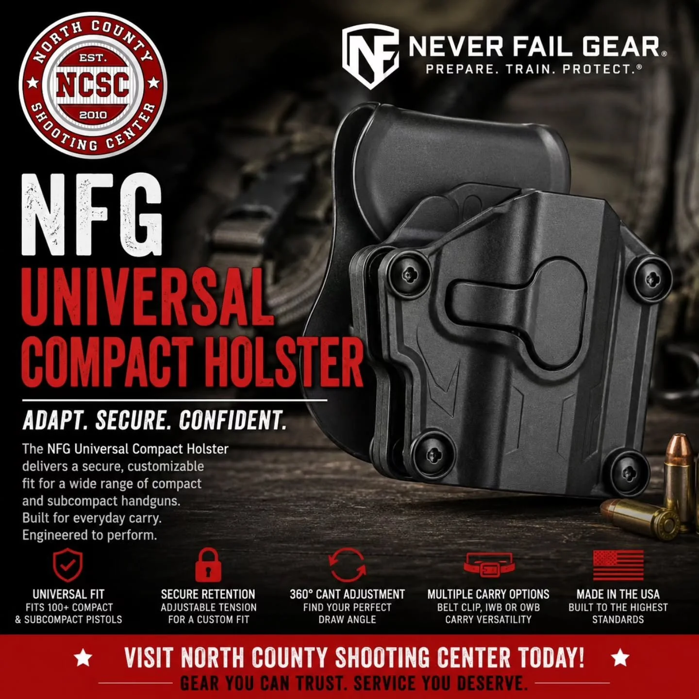 🔫 New NFG Universal holsters are here!

☎️ 760.798.7300

@neverfailgear #Holsters #EDC #CCW
