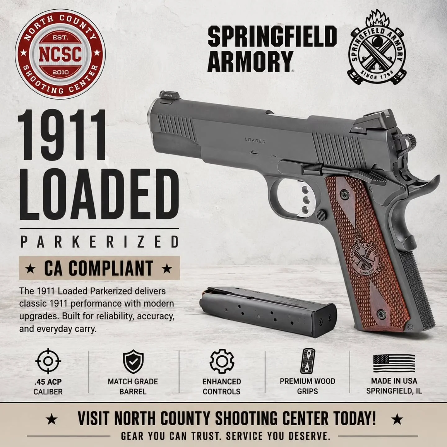 🔫 It's hard to beat the classic Springfield Loaded 1911! 

☎️ 760.798.7300
👉 https://tinyurl.com/yhksjwmh

@springfieldarmoryinc #SpringfieldArmory #1911