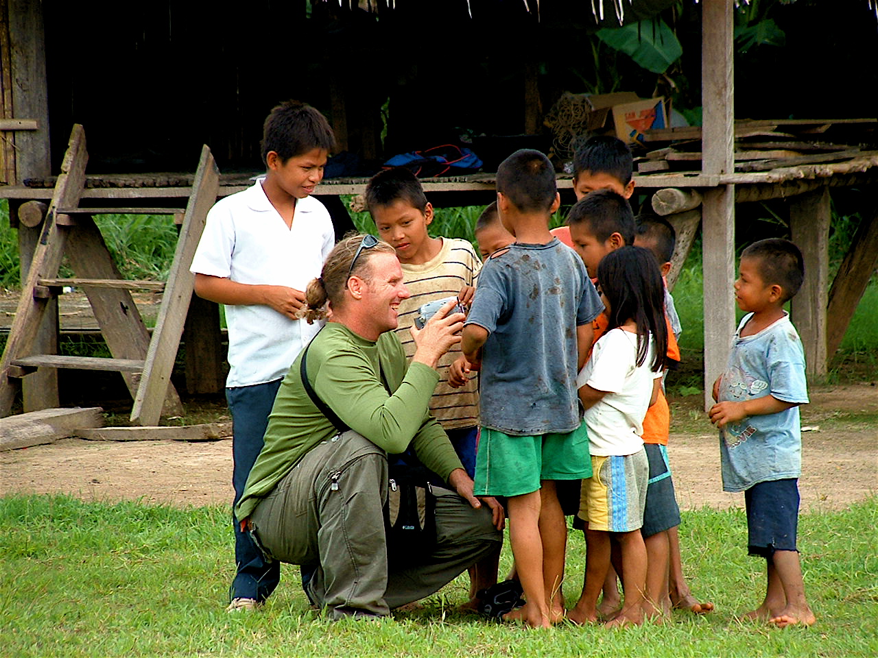 01 Robert & Shipibo Kids Peru rainforest.JPG
