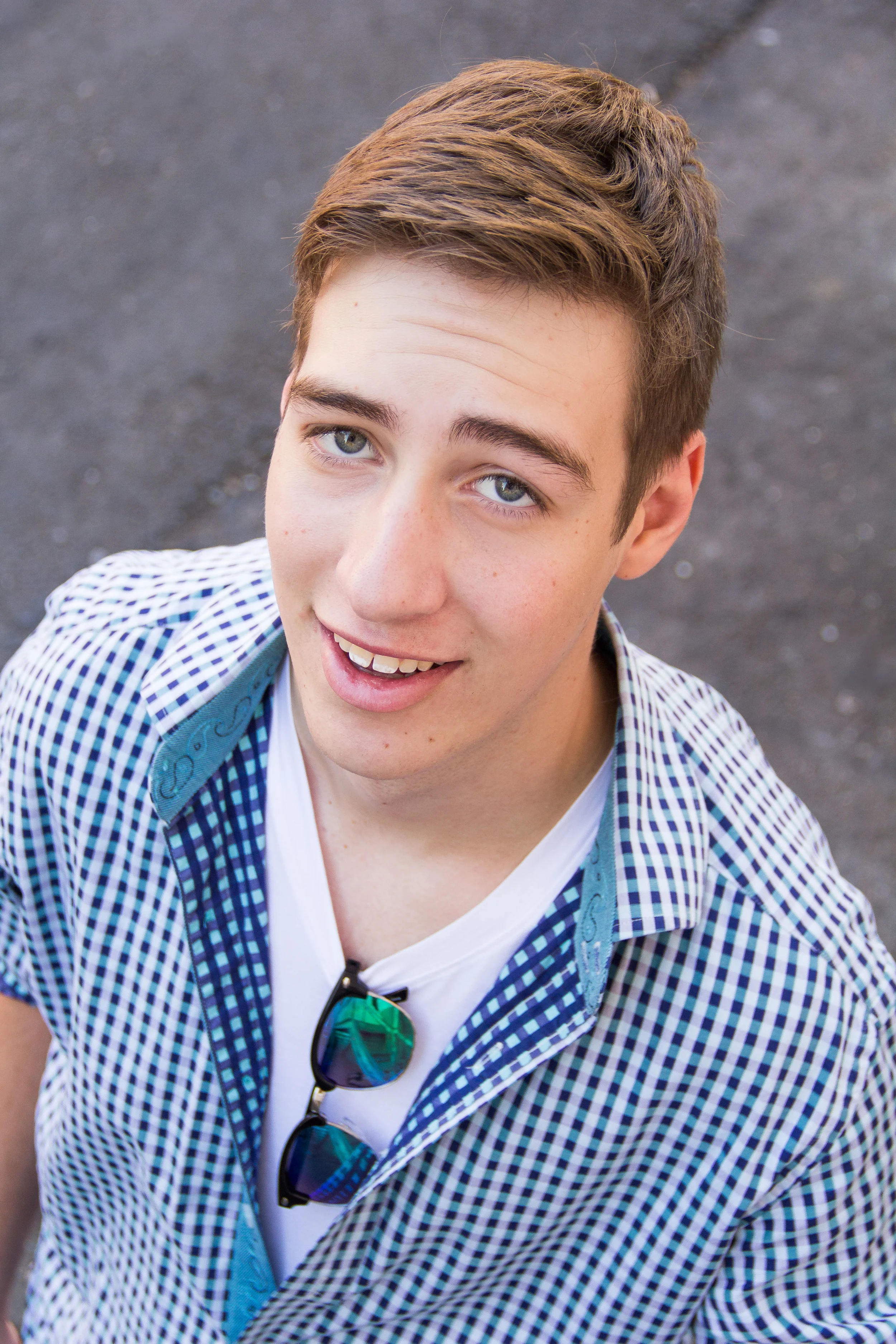 (He is super tall so I am really proud that I found a place to get this shot)