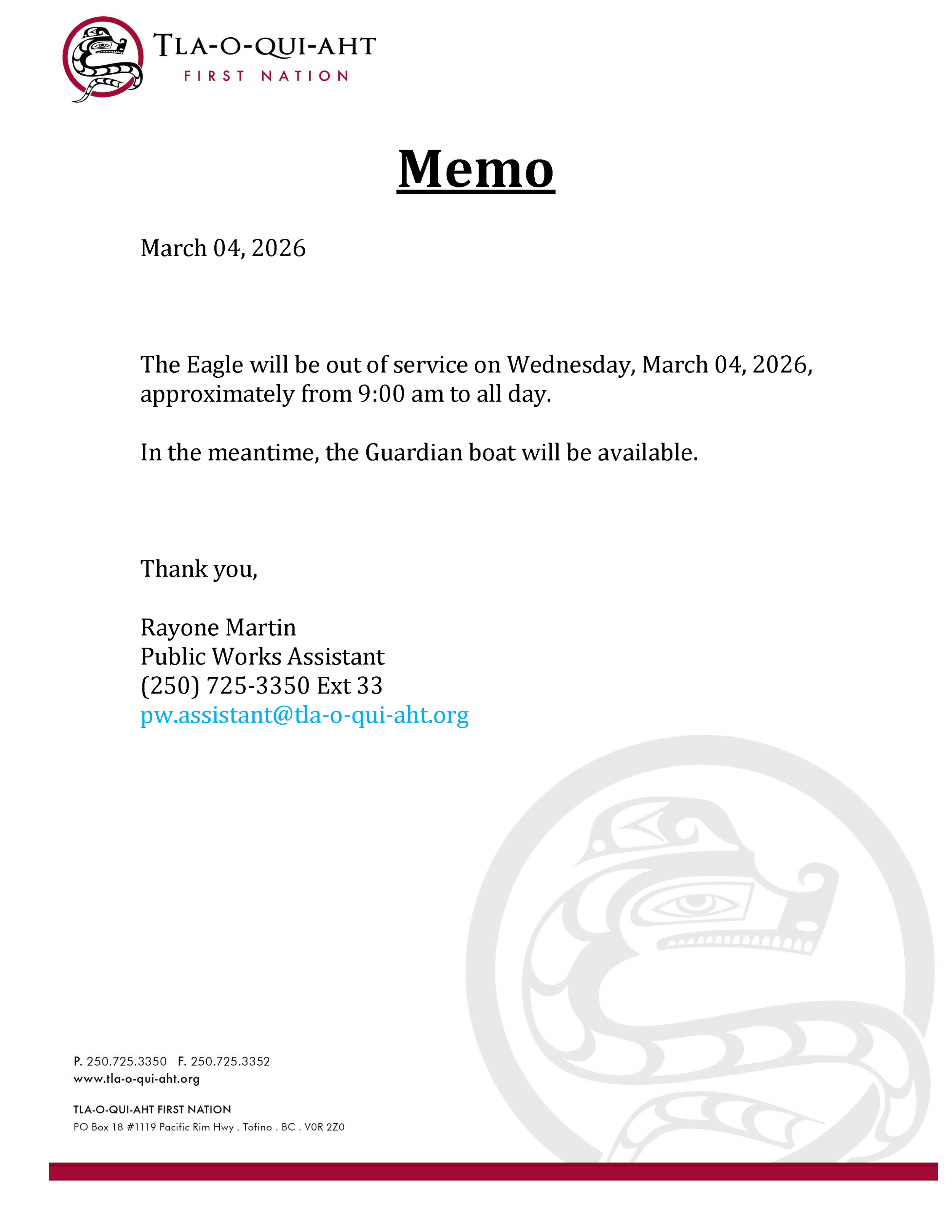 Eagle out of service March 04,2026.png
