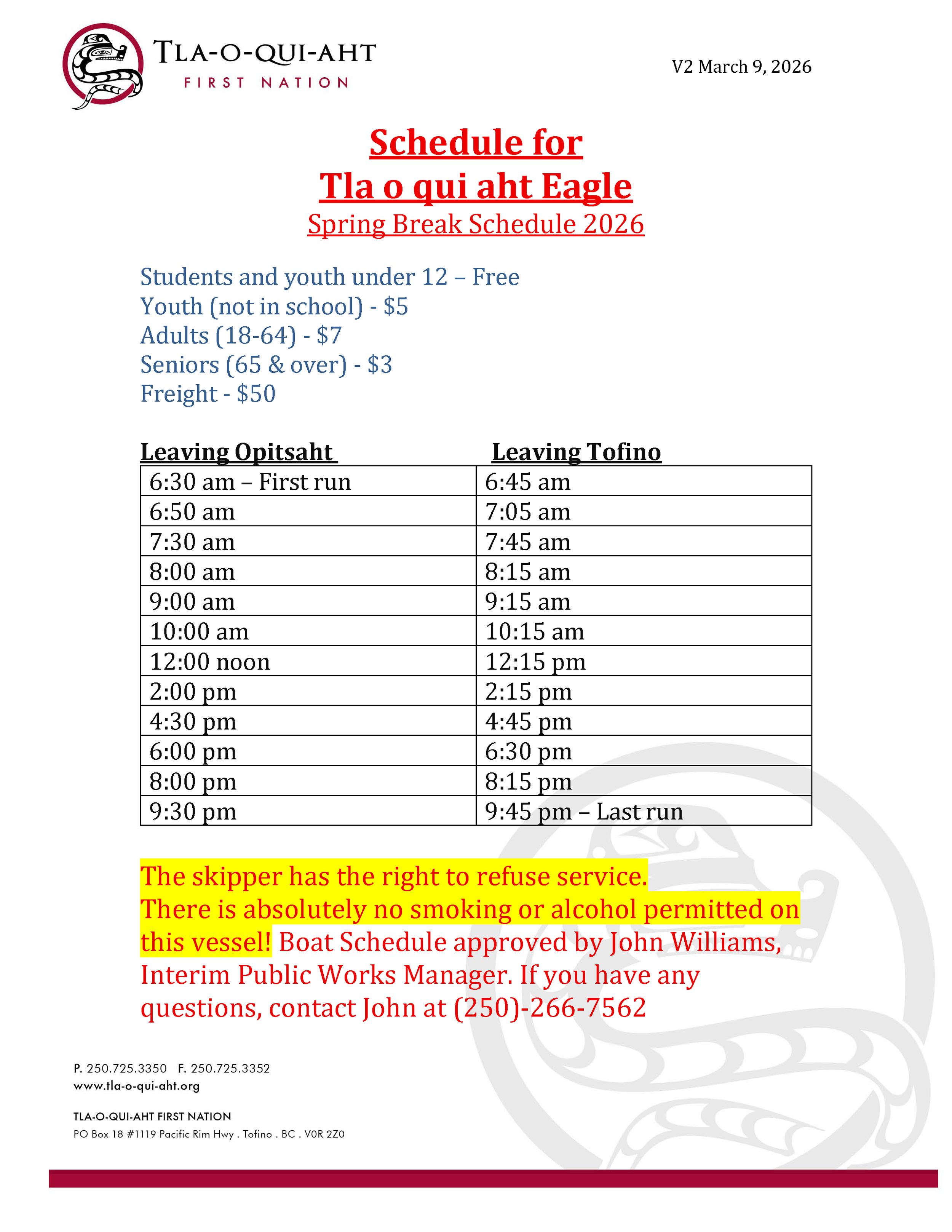 v2 2026 Spring Break Boat Schedule.png