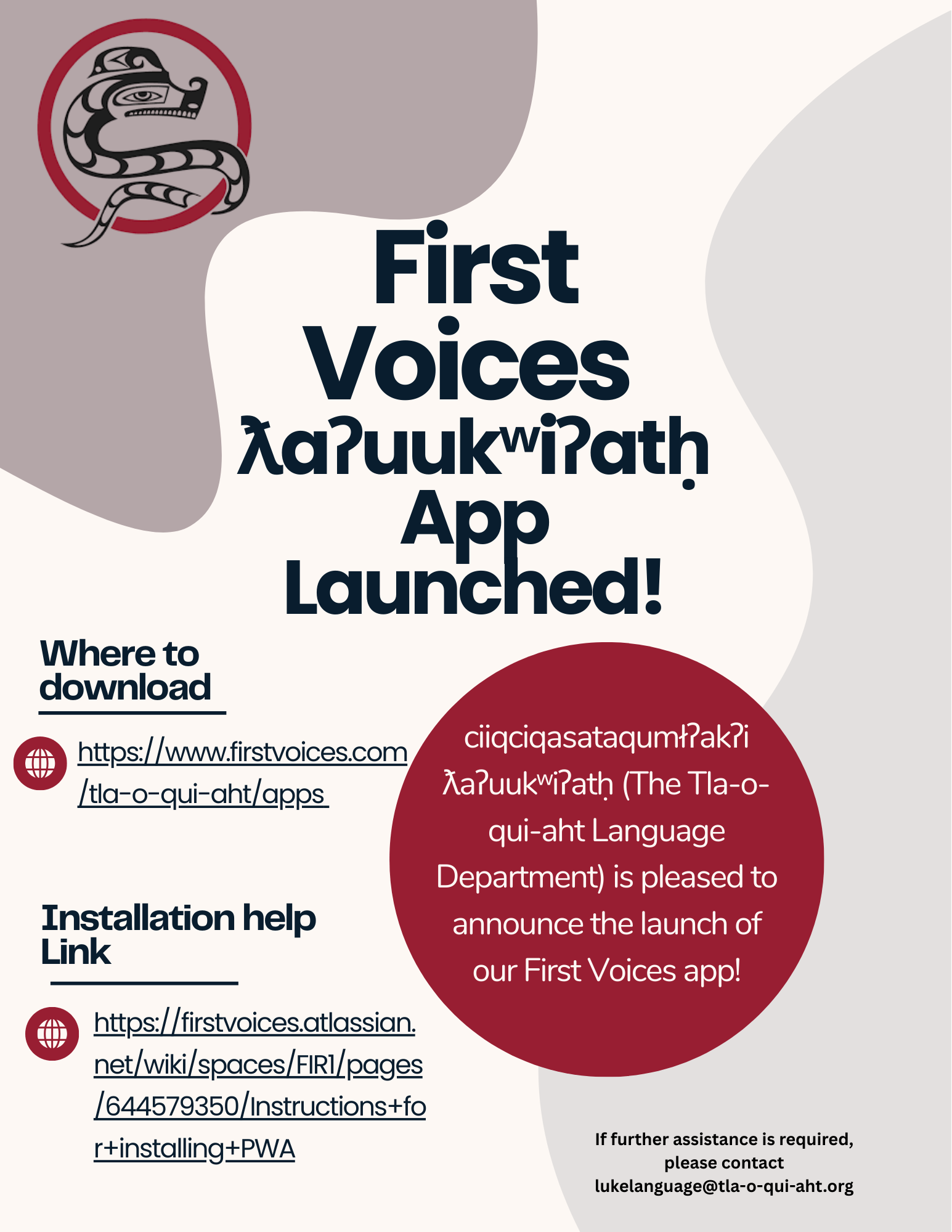 First Voices ƛaʔuukʷiʔatḥ App Launched!.png
