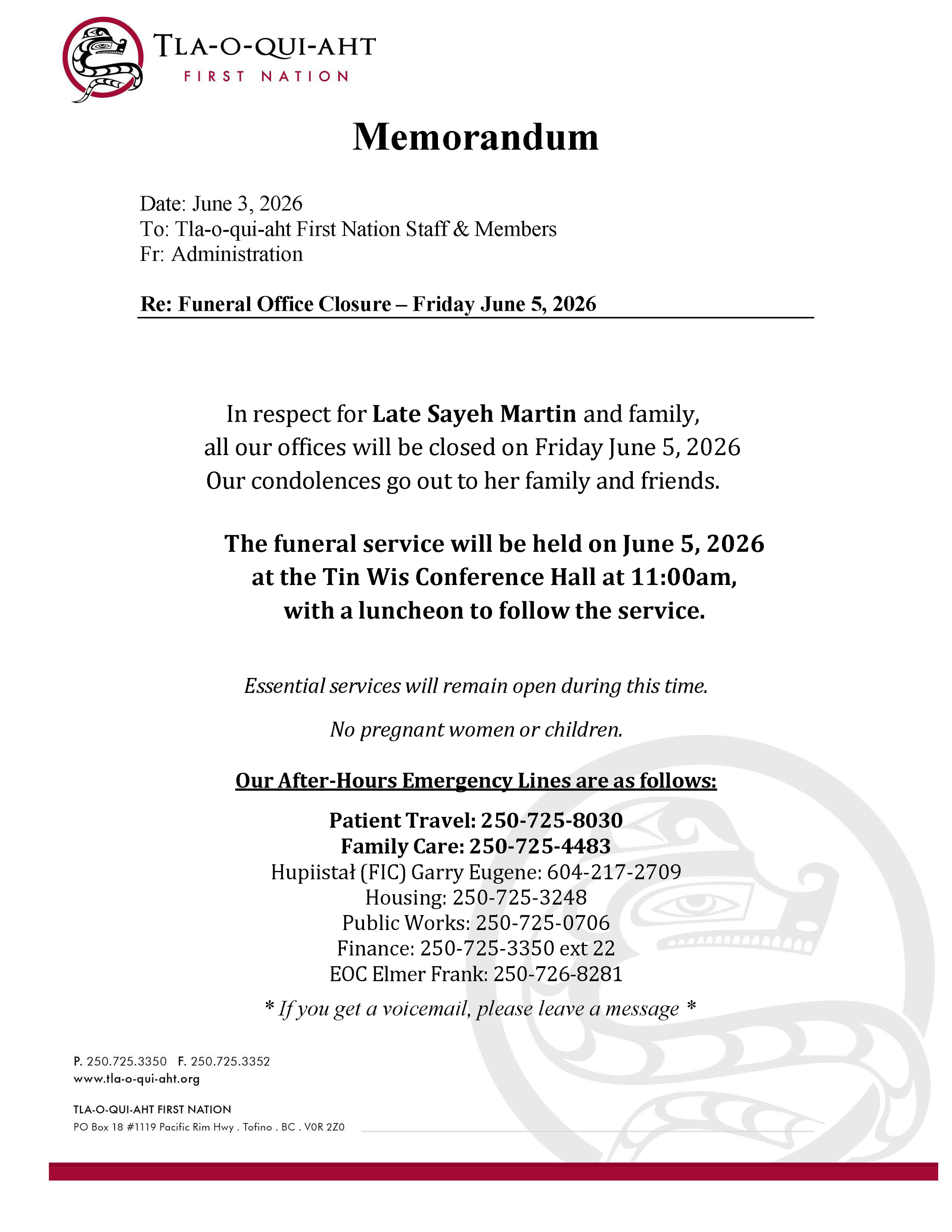 Funeral and Office Closure Late Sayeh Martin.png