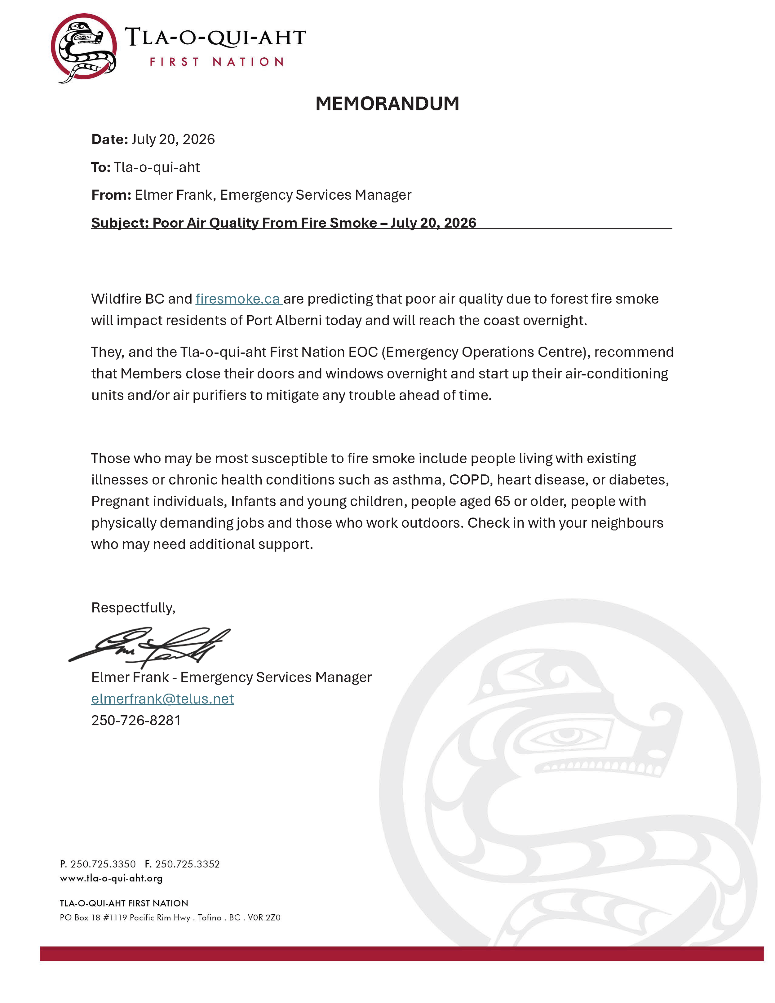 Poor Air Quality From Fire Smoke- July 20 2026.png