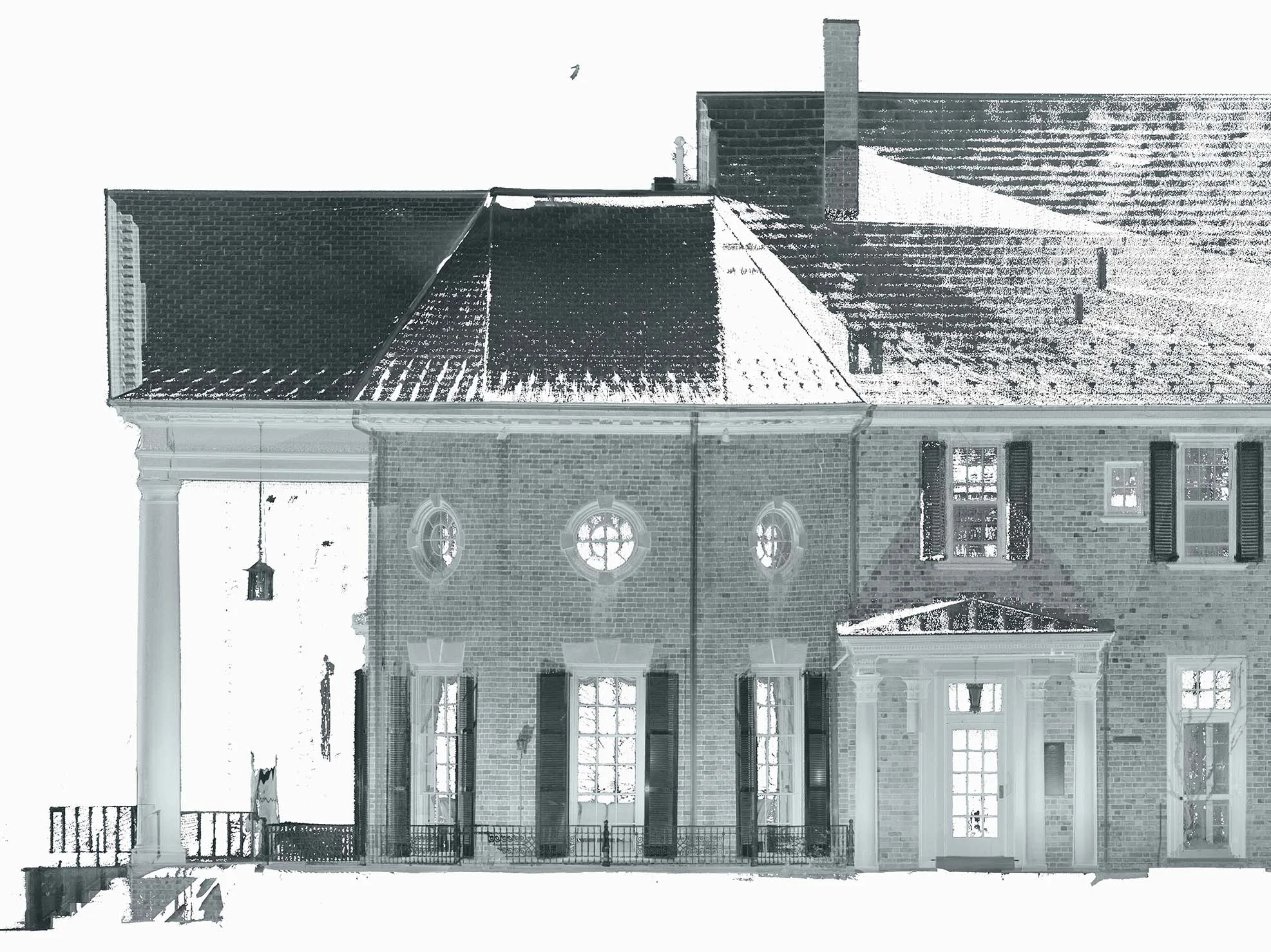 Point cloud elevation from the laser scanner