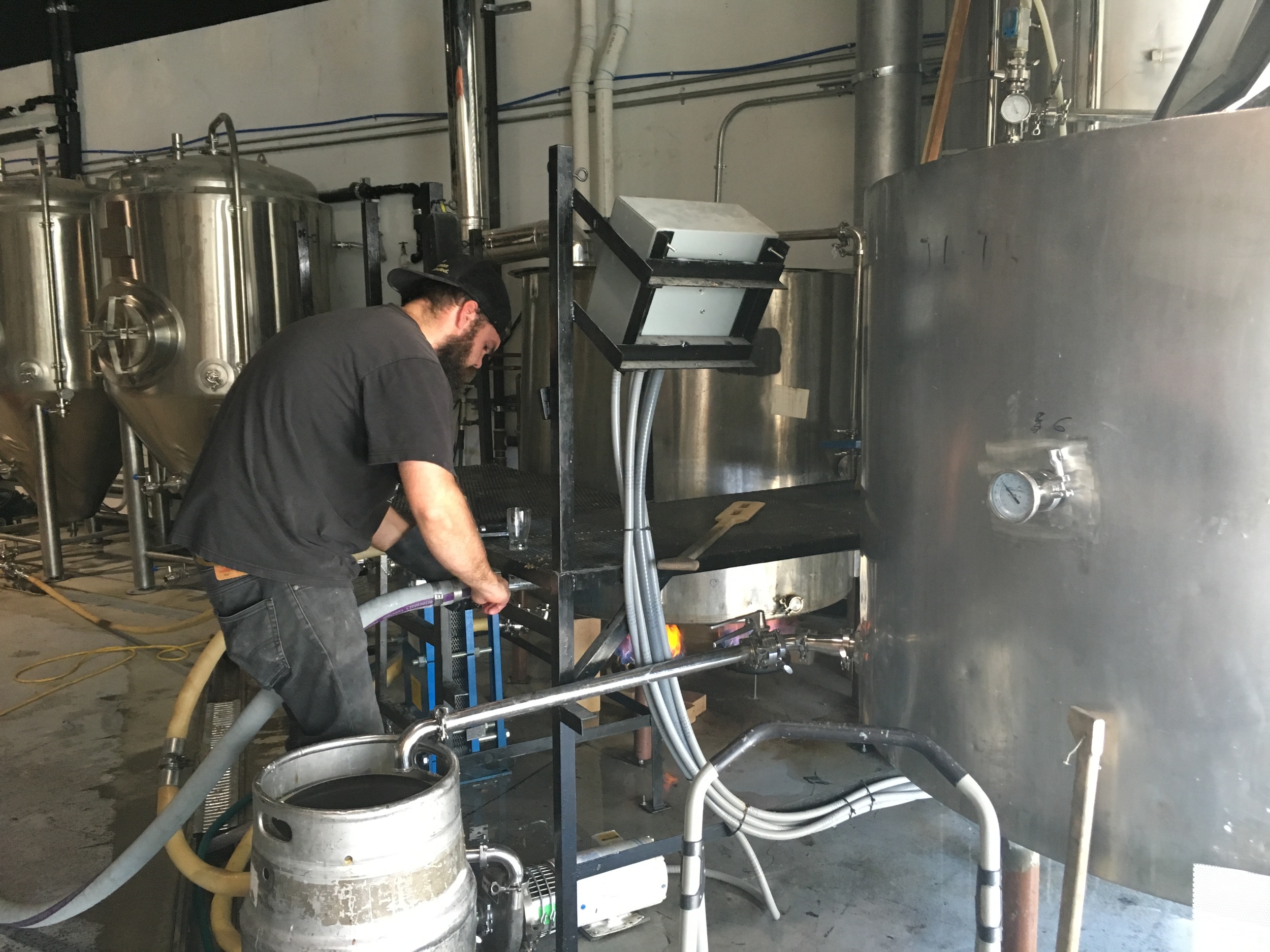 Mike (Head Brewer) hard at work