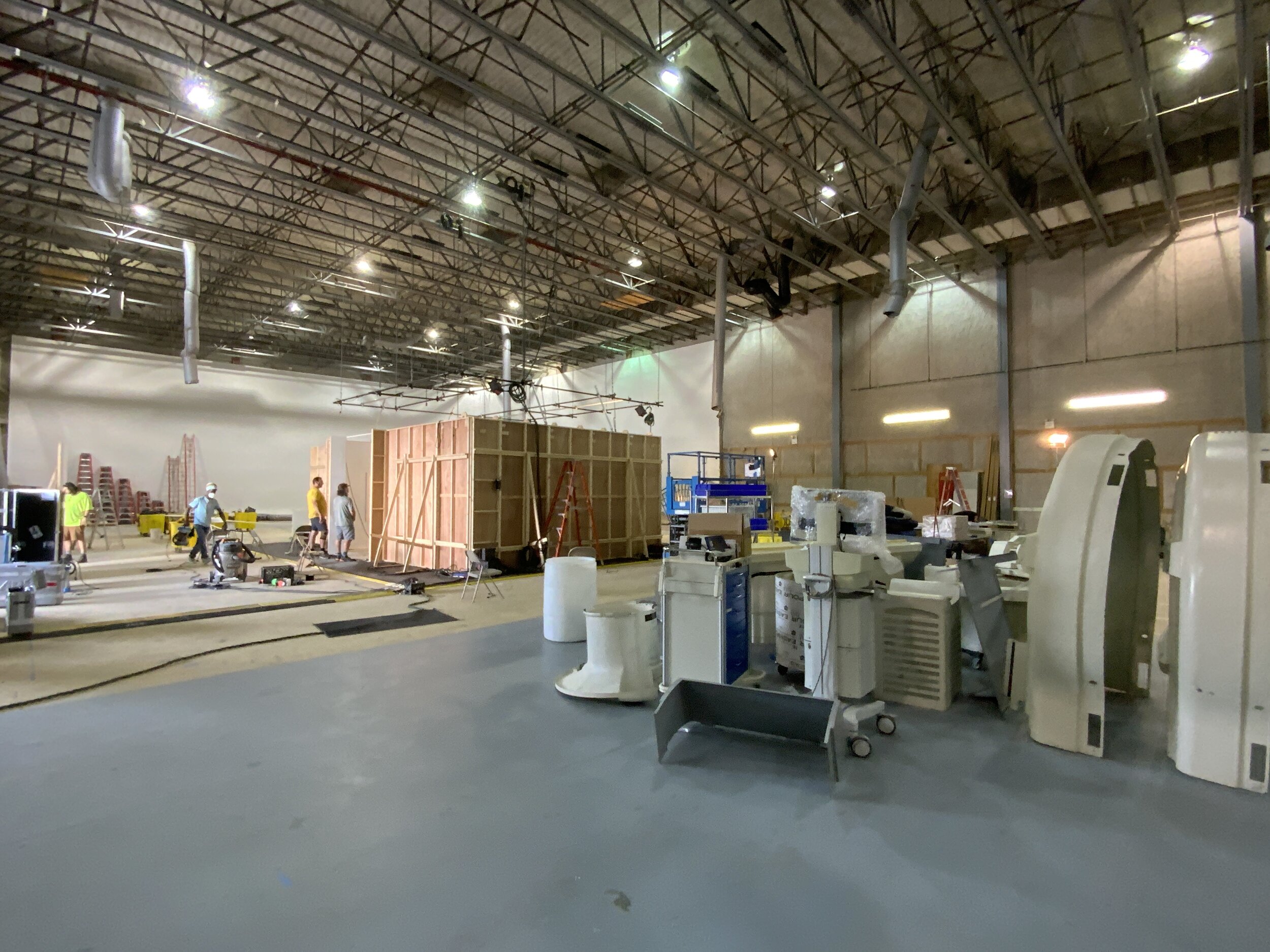 INT. MRI Exam Room, Set & Scanner Construction - Season 1
