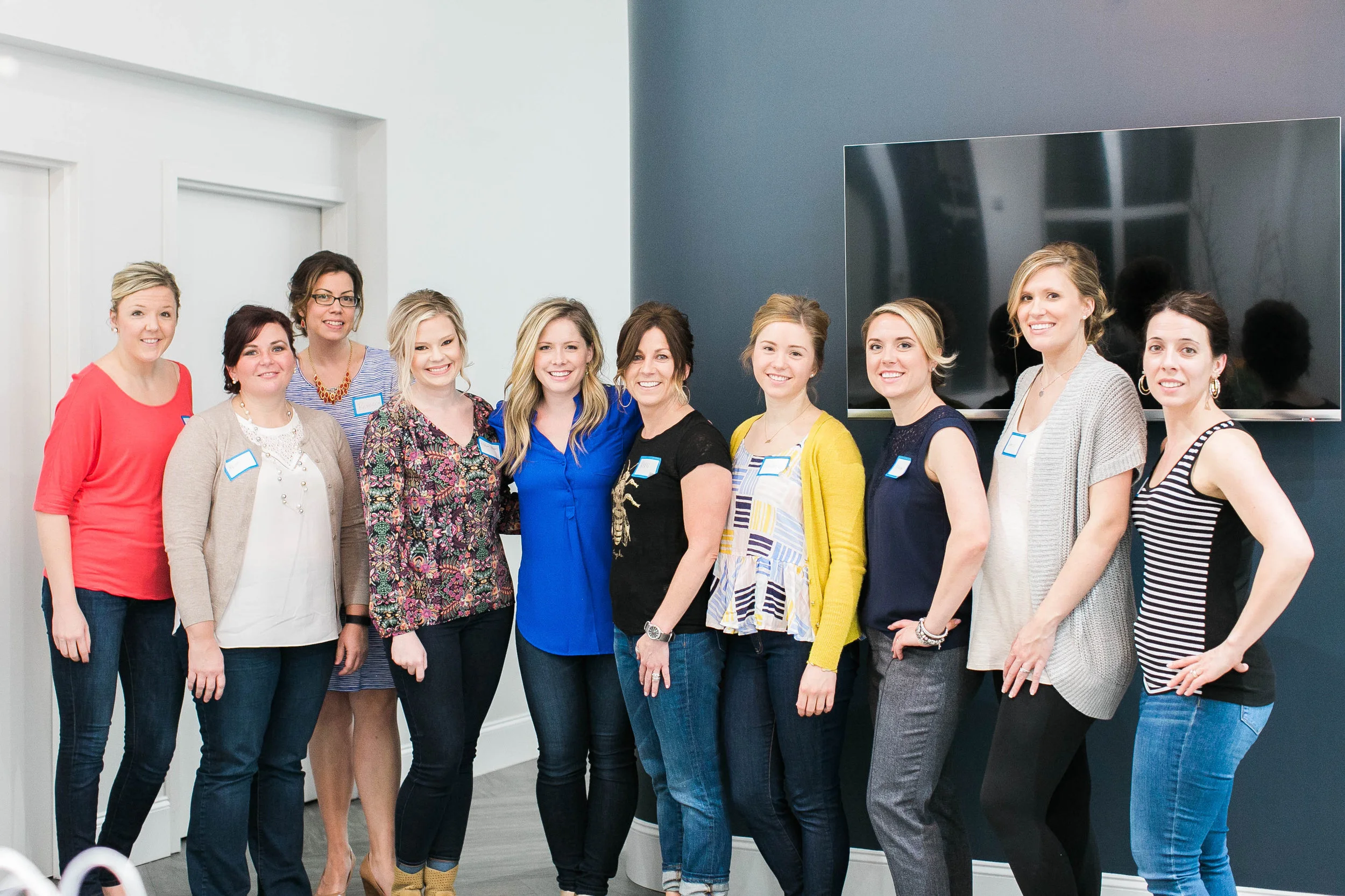 All of the ladies after our up-do class Photo by Jordan Maunder