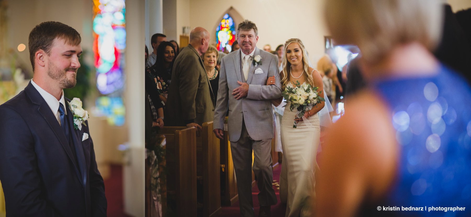 When it came Tatum’s turn to walk the walk, all eyes were on this groom. How would he react? Would he cry?