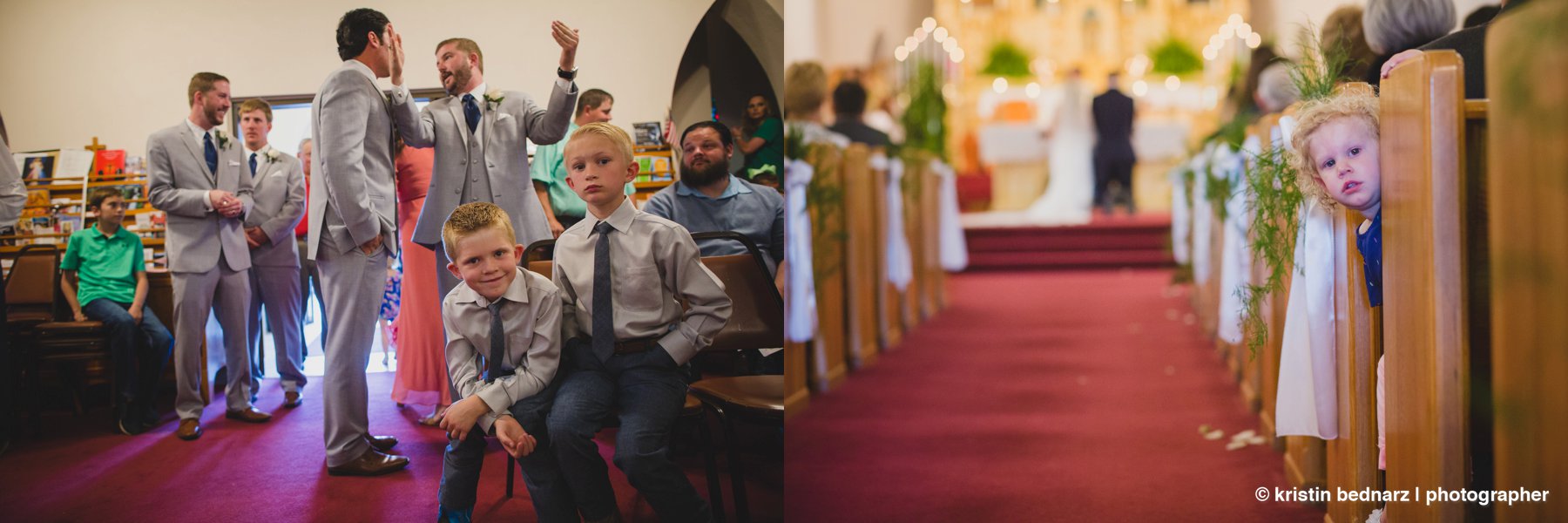 The neat thing about a Catholic mass is time. Typically at a wedding, I have only 15-20 minutes and that’s a rush to get people in the crowd responding to what is going on around them. With a Catholic Mass, you have more time to capture those involved.