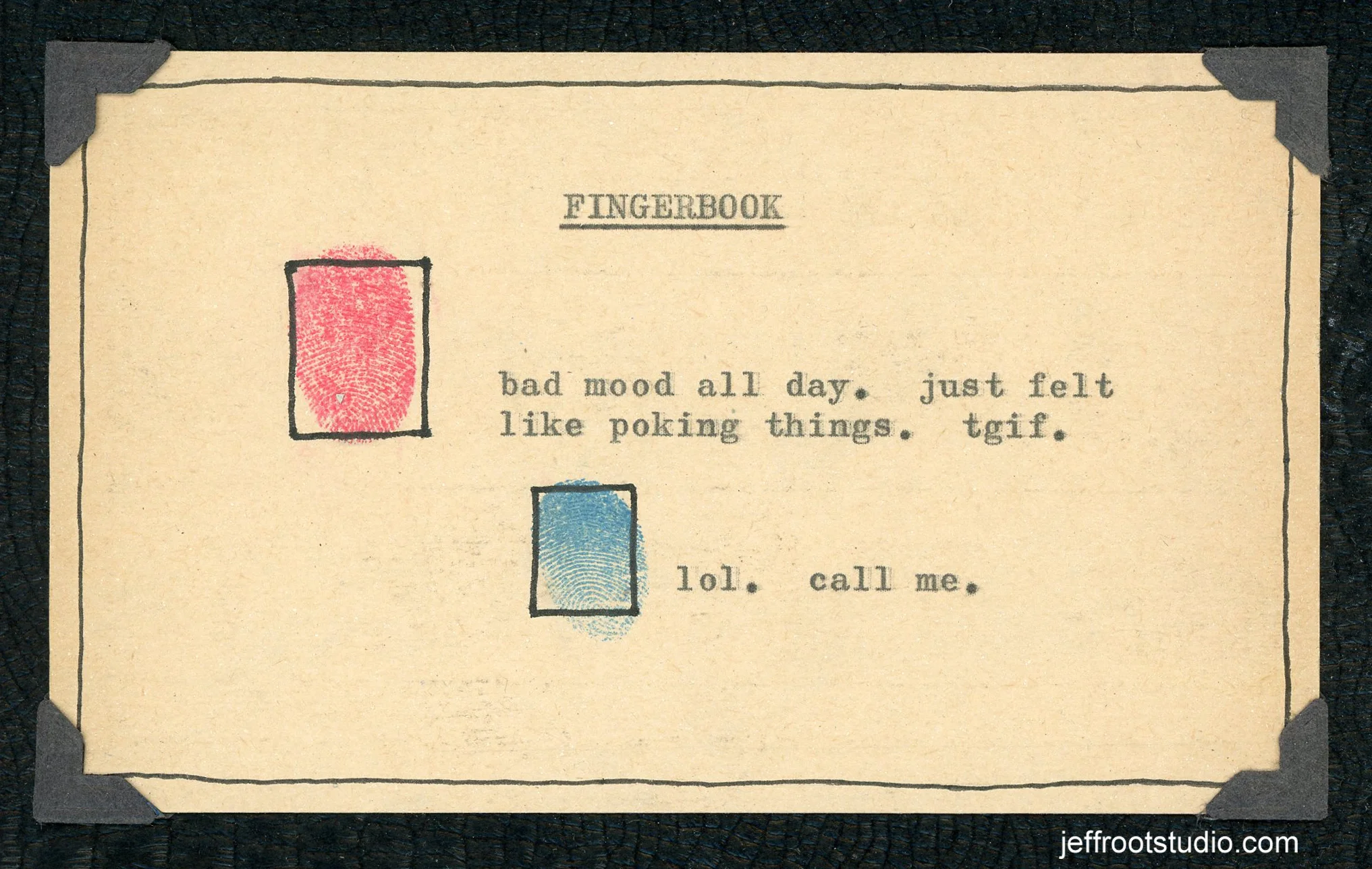 Fingerbook: A Place For Fingers.