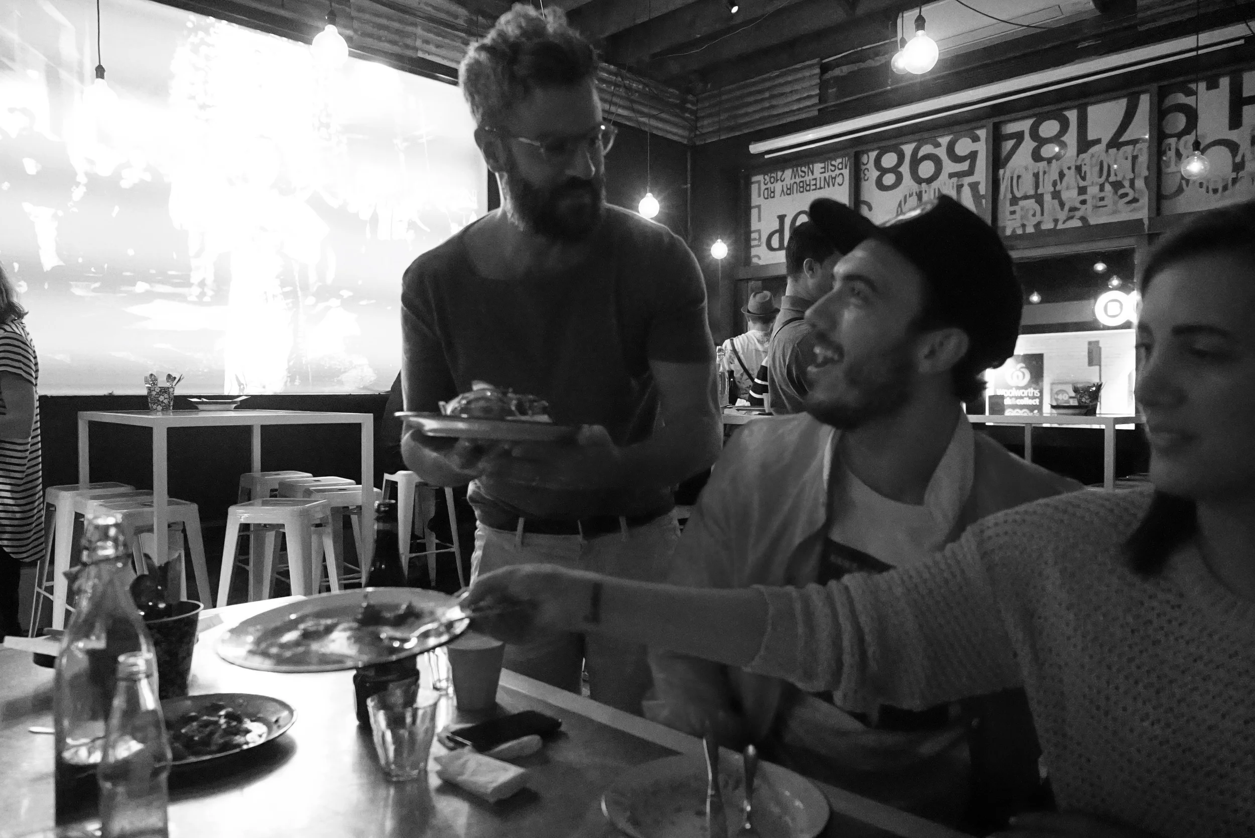 The way to a mans heart is through his stomach. Georges impressing Sasi with a plate of food. 