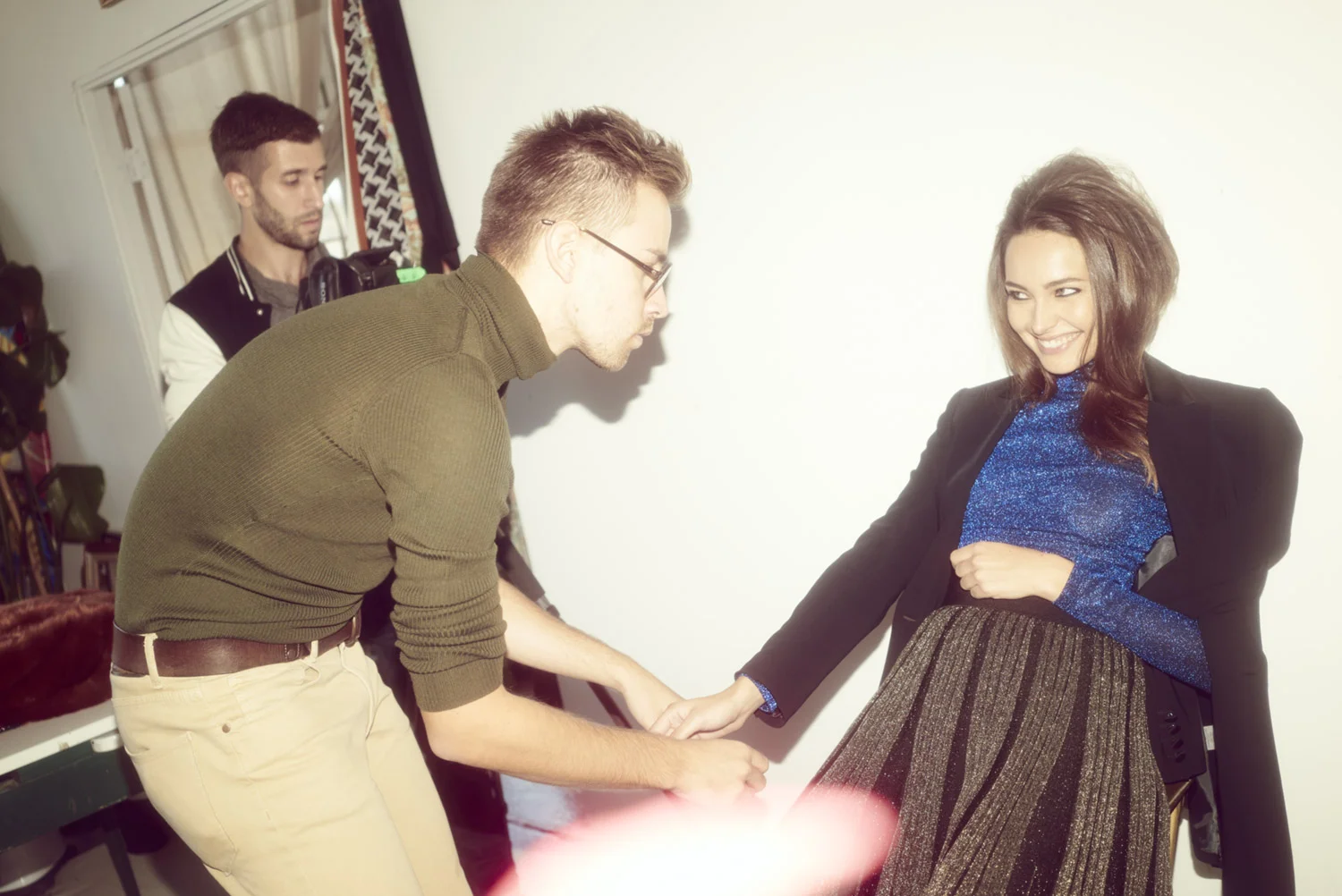 Model being styled on photoshoot.jpg
