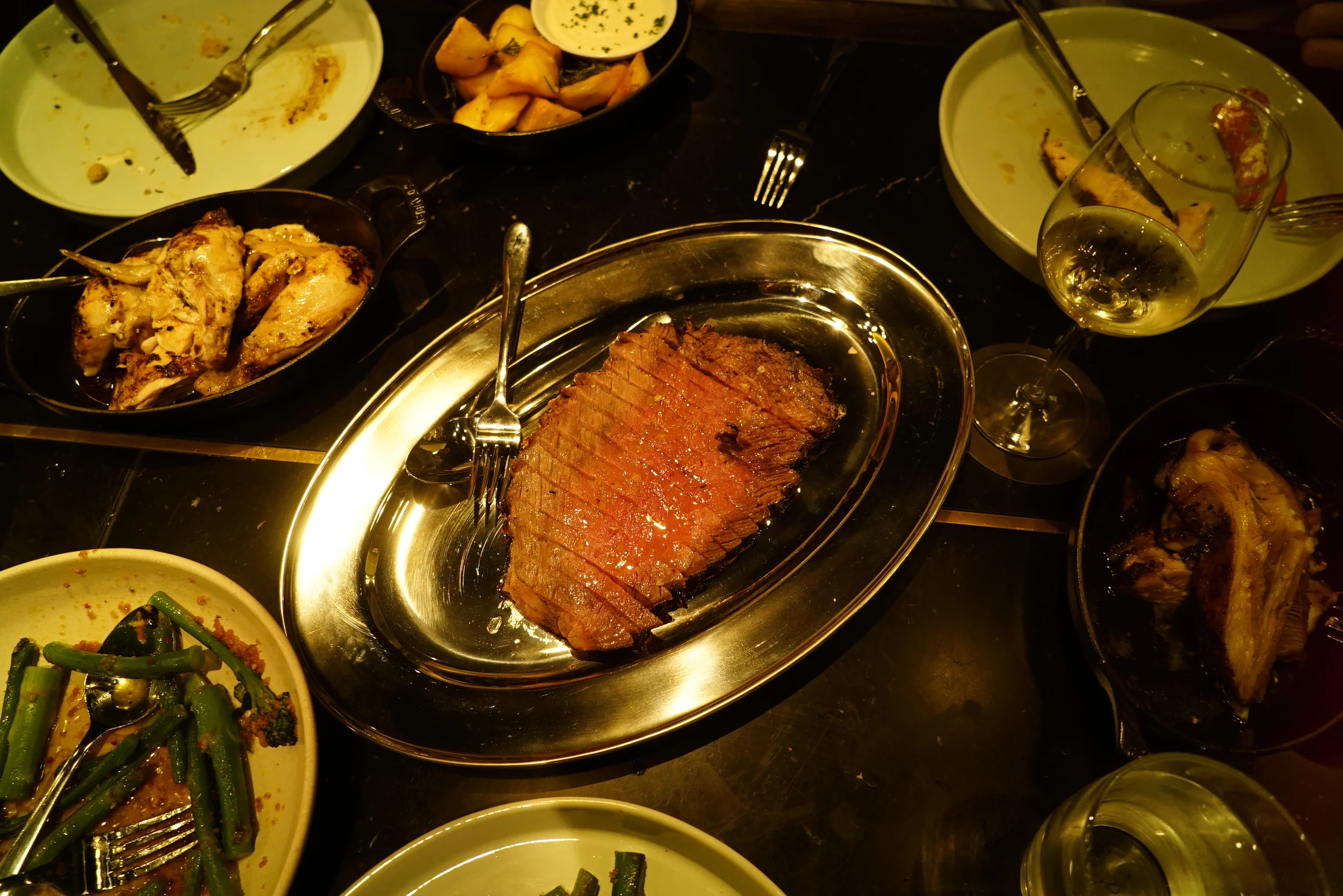 Spit roasted wagyu beef blade.