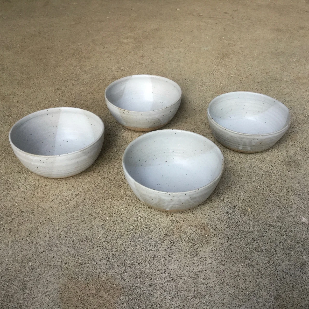 239 Four matte soup bowls side.jpg