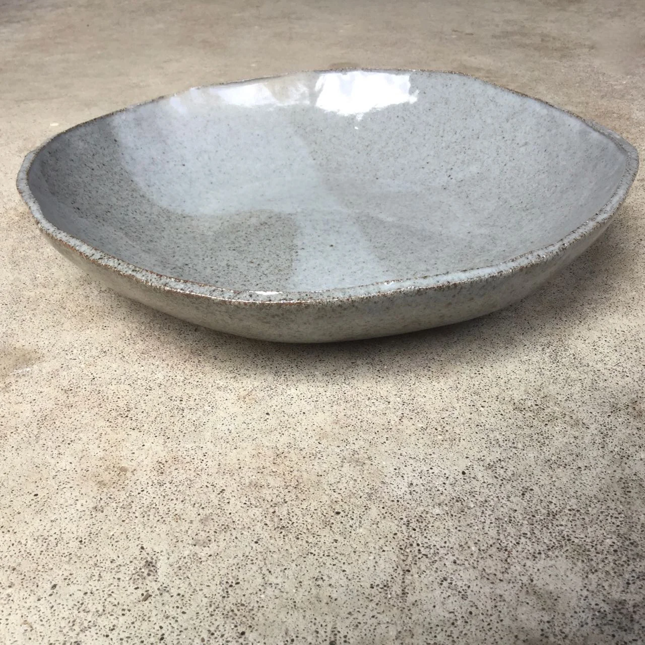 Crater Bowl 12-14" wide, $140 each Glossy grey glaze shown