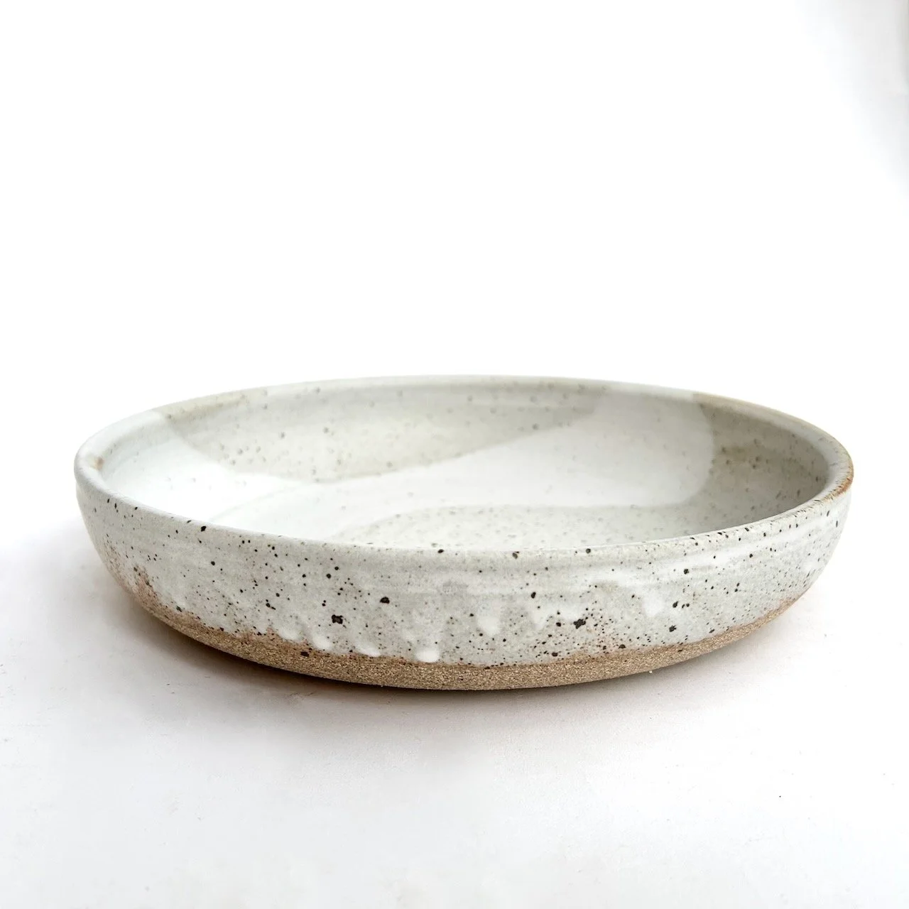 Handmade pottery fruit bowl off-white