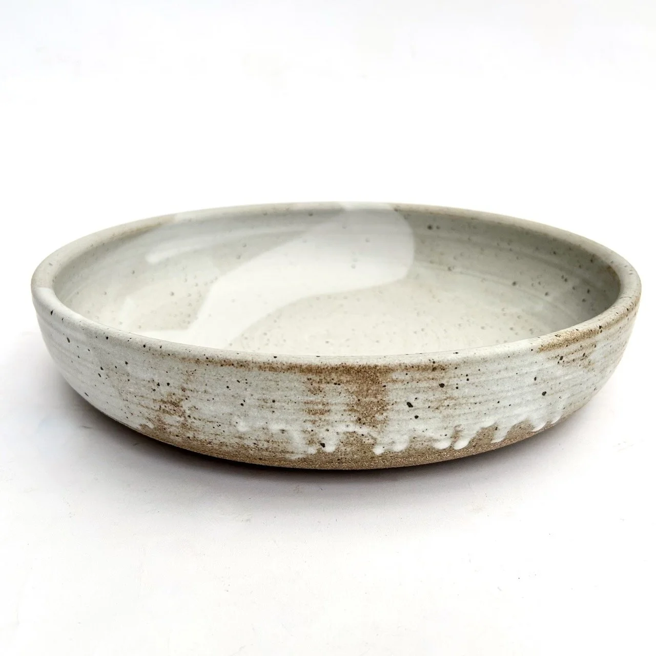 Handmade pottery fruit bowl off-white