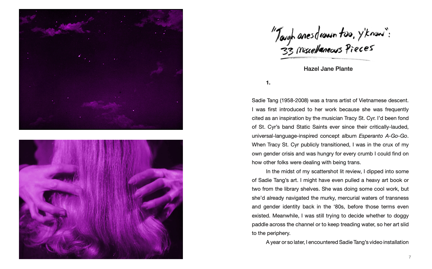  Internal spread from  Miscellaneous Kisses (2022)  