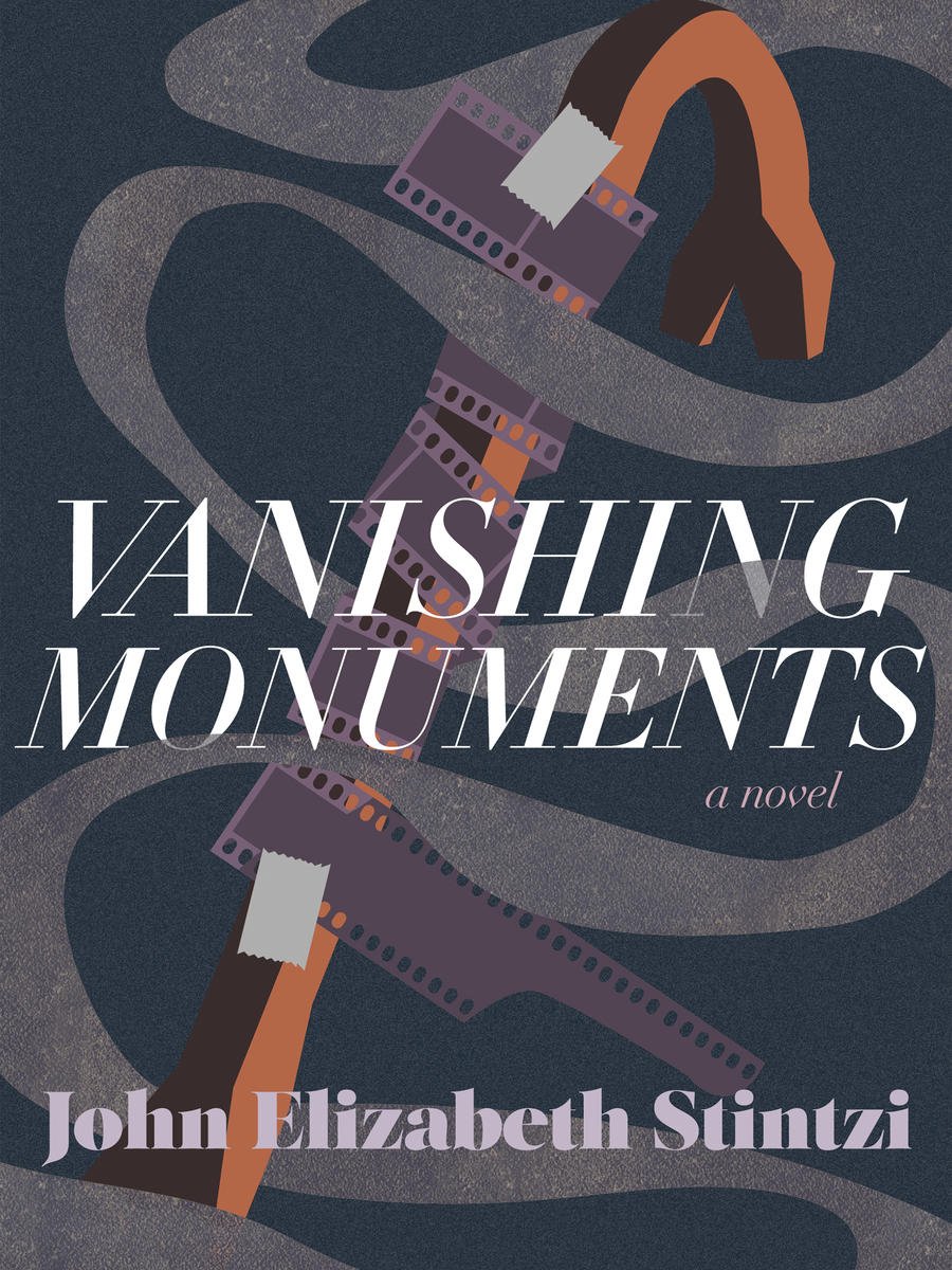  Final cover for  Vanishing Monuments  (Arsenal Pulp Press, 2020), featuring my concept and my Illustrator illustration of the crowbar wrapped in film negatives. Put together &amp; finalized by Jaz Welch at Arsenal (I do not take full credit for this